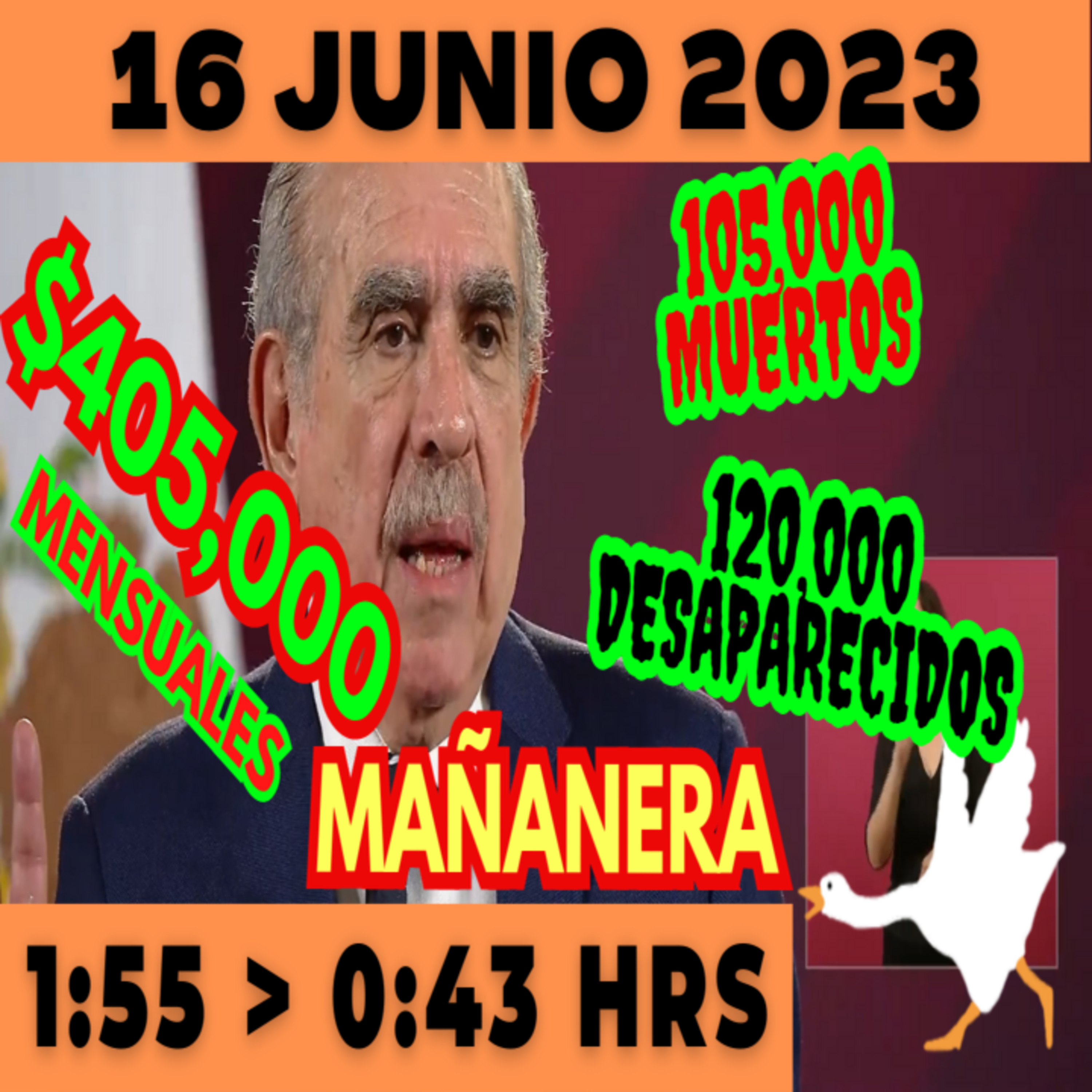 💩🐣 Conferencia de prensa matutina *Viernes 16 de Junio 2023* Presidente AMLO de 1:55 a 0:44. episode artwork
