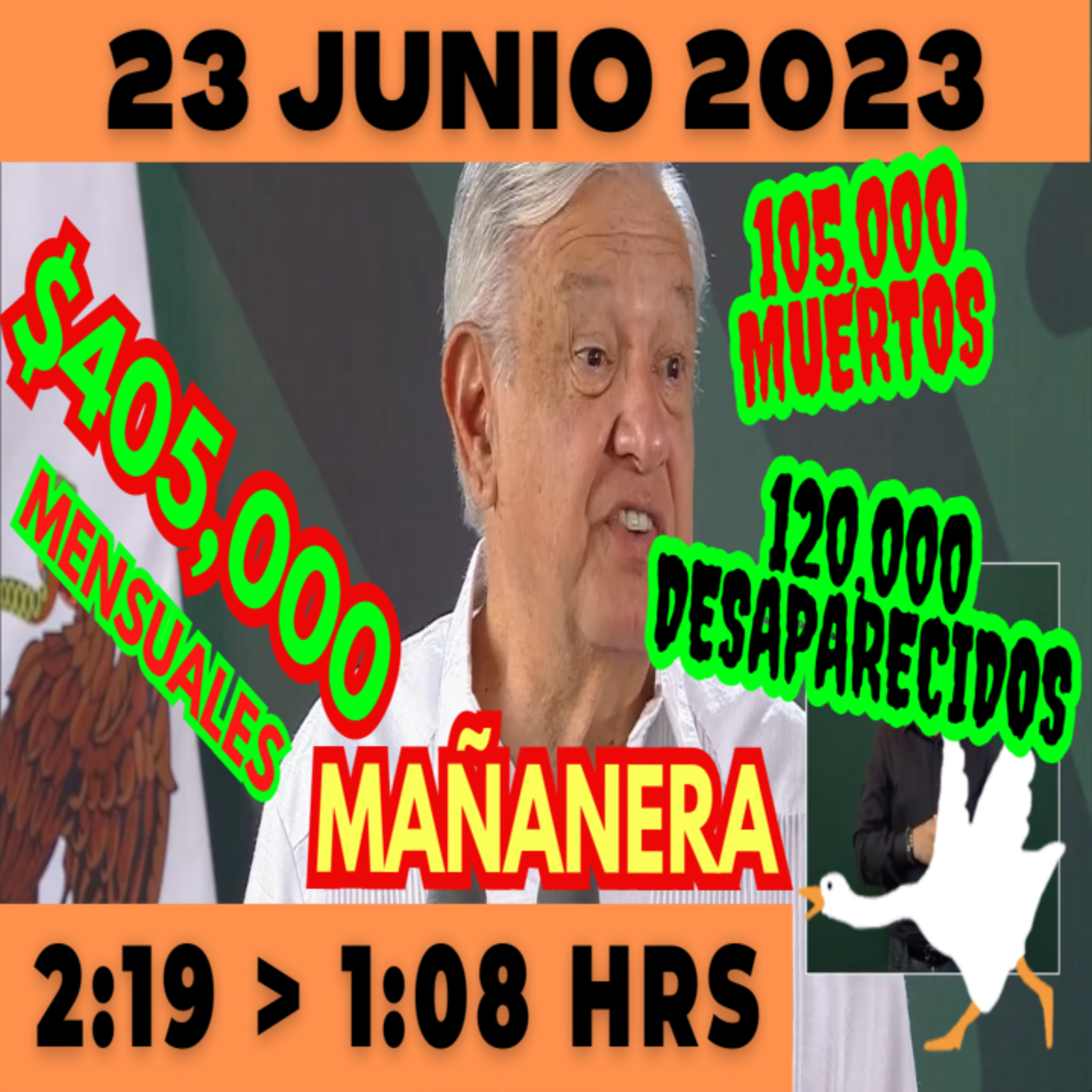 💩🐣 Conferencia de prensa matutina *Viernes 23 de Junio 2023* Presidente AMLO de 2:19 a 1:08. episode artwork
