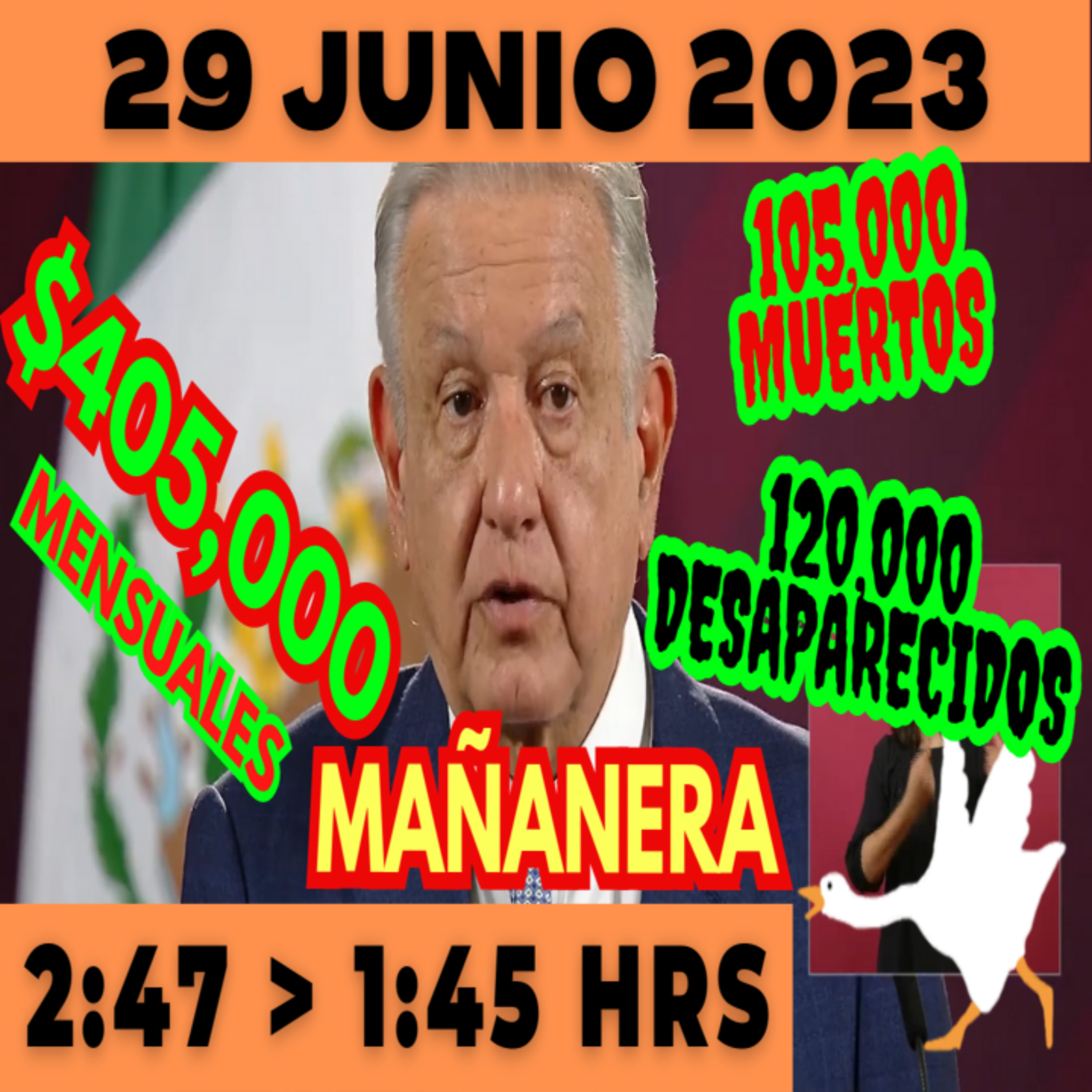 💩🐣 Conferencia de prensa matutina *Jueves 29 de Junio 2023* Presidente AMLO de 2:47 a 1:45. episode artwork