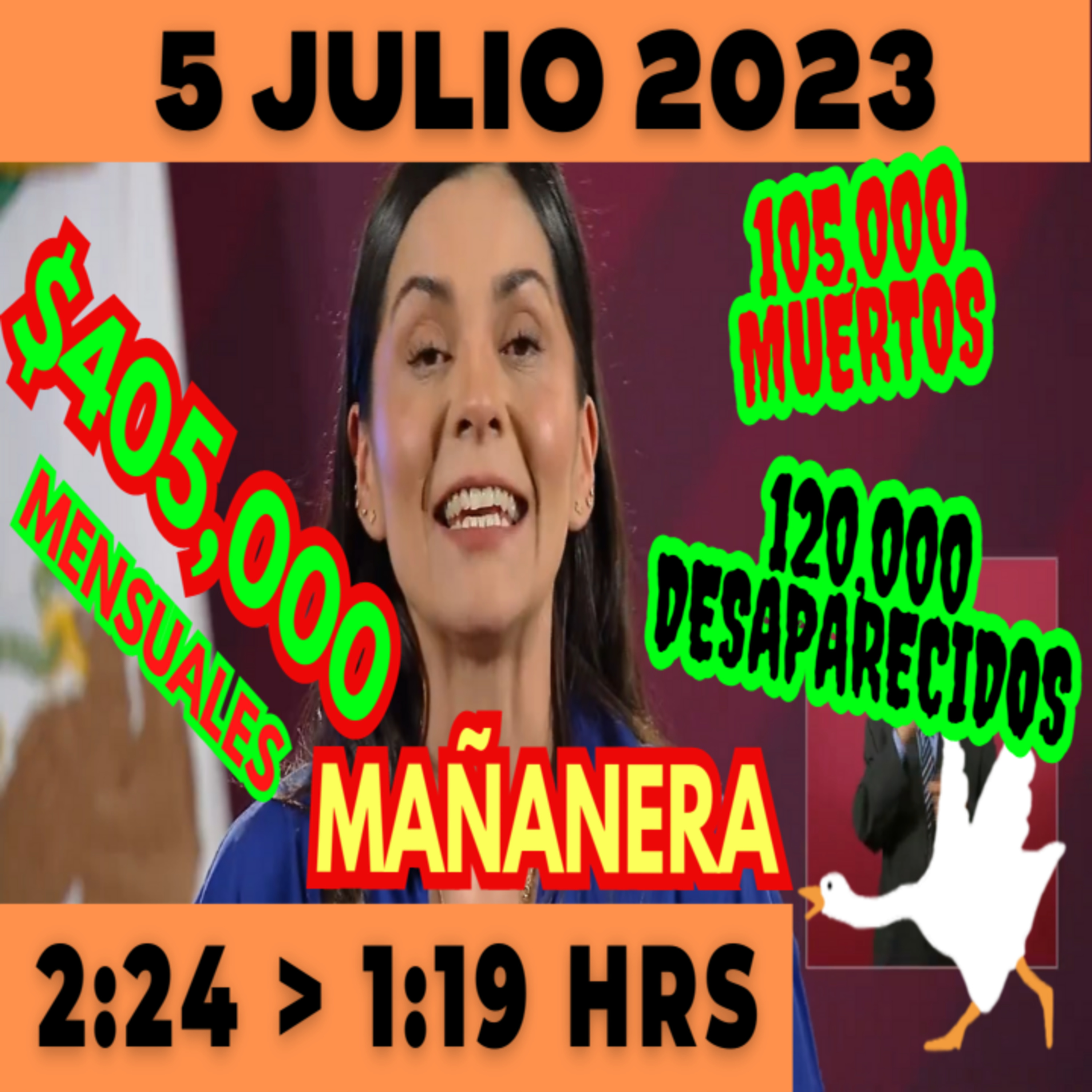 💩🐣 Conferencia de prensa matutina *Miércoles 5 de Julio 2023* Presidente AMLO de 2:24 a 1:19. episode artwork