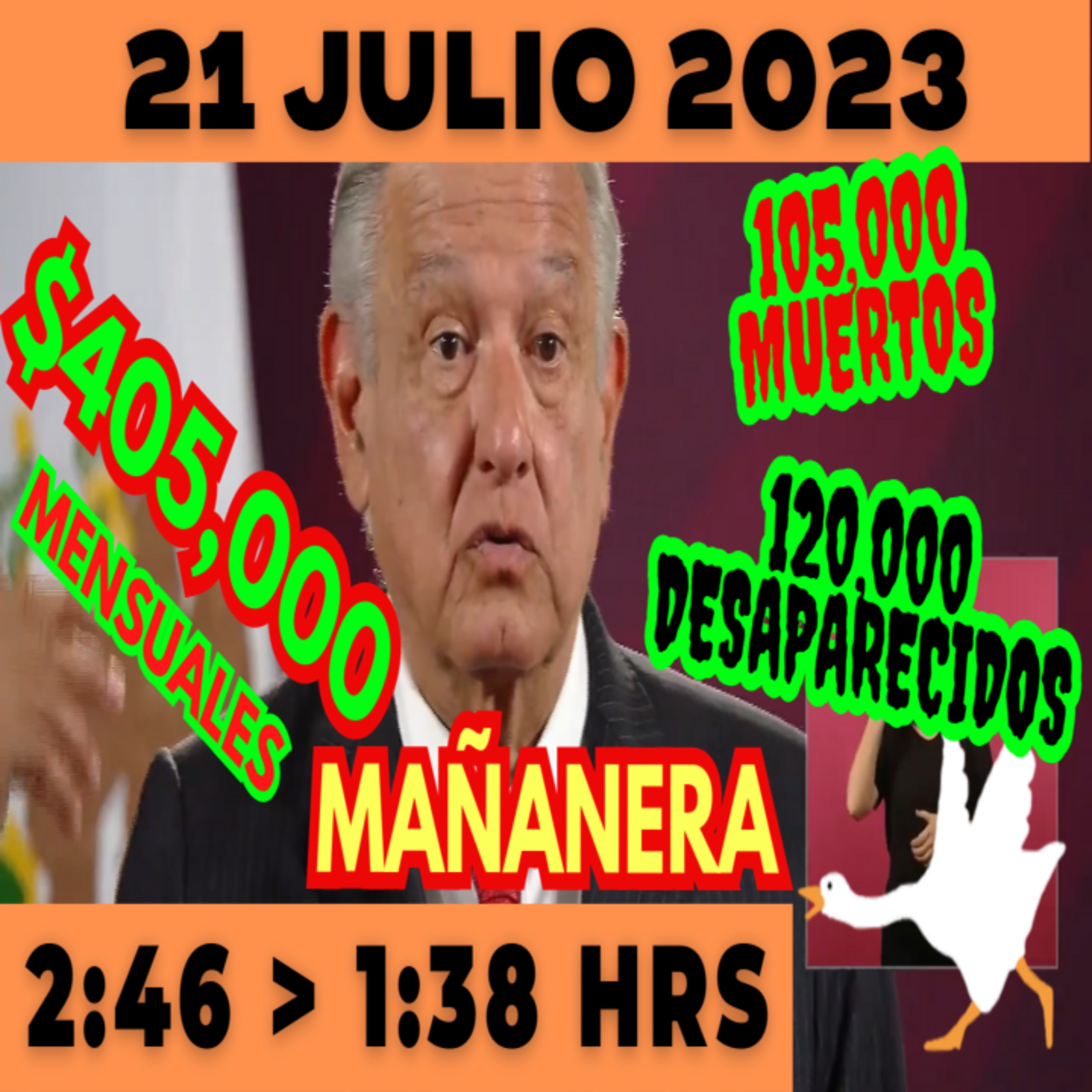 💩🐣 Conferencia de prensa matutina *Viernes 21 de Julio 2023* Presidente AMLO de 2:46 a 1:38. episode artwork