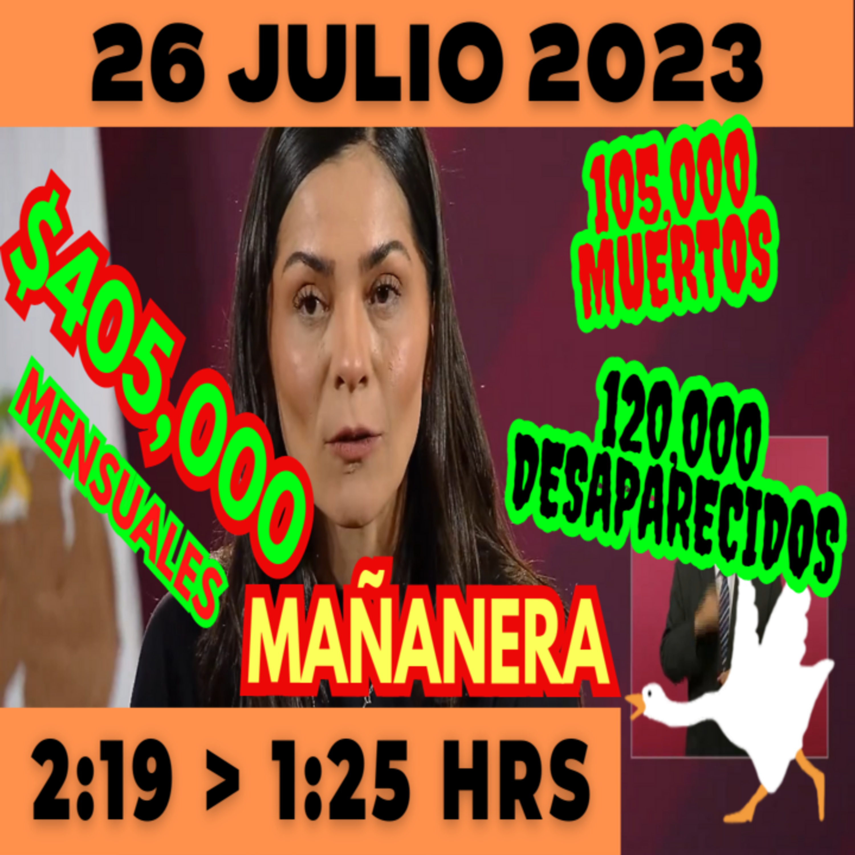 💩🐣 Conferencia de prensa matutina *Miércoles 26 de Julio 2023* Presidente AMLO de 2:19 a 1:25. episode artwork