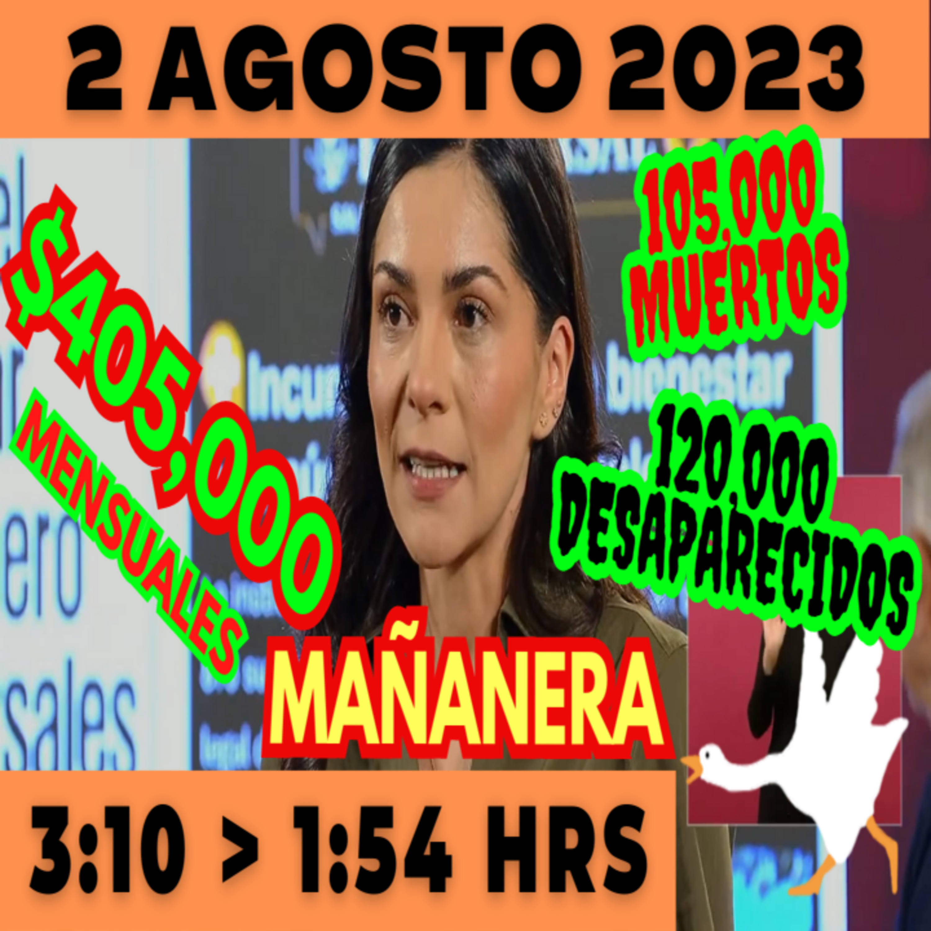💩🐣 Conferencia de prensa matutina *Miércoles 2 de Agosto 2023* Presidente AMLO de 3:10 a 1:54. episode artwork