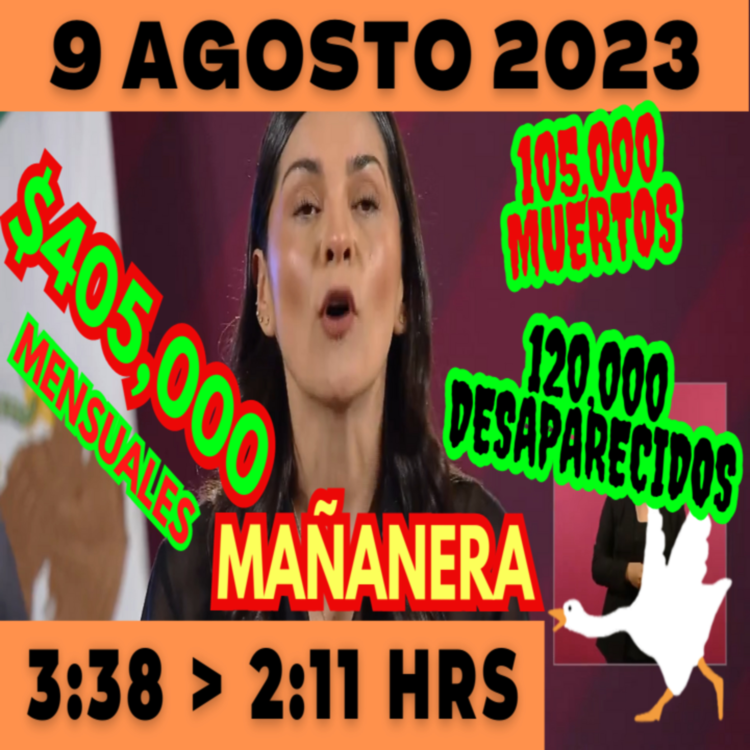 💩🐣 Conferencia de prensa matutina *Miércoles 9 de Agosto 2023* Presidente AMLO de 3:38 a 2:11. episode artwork