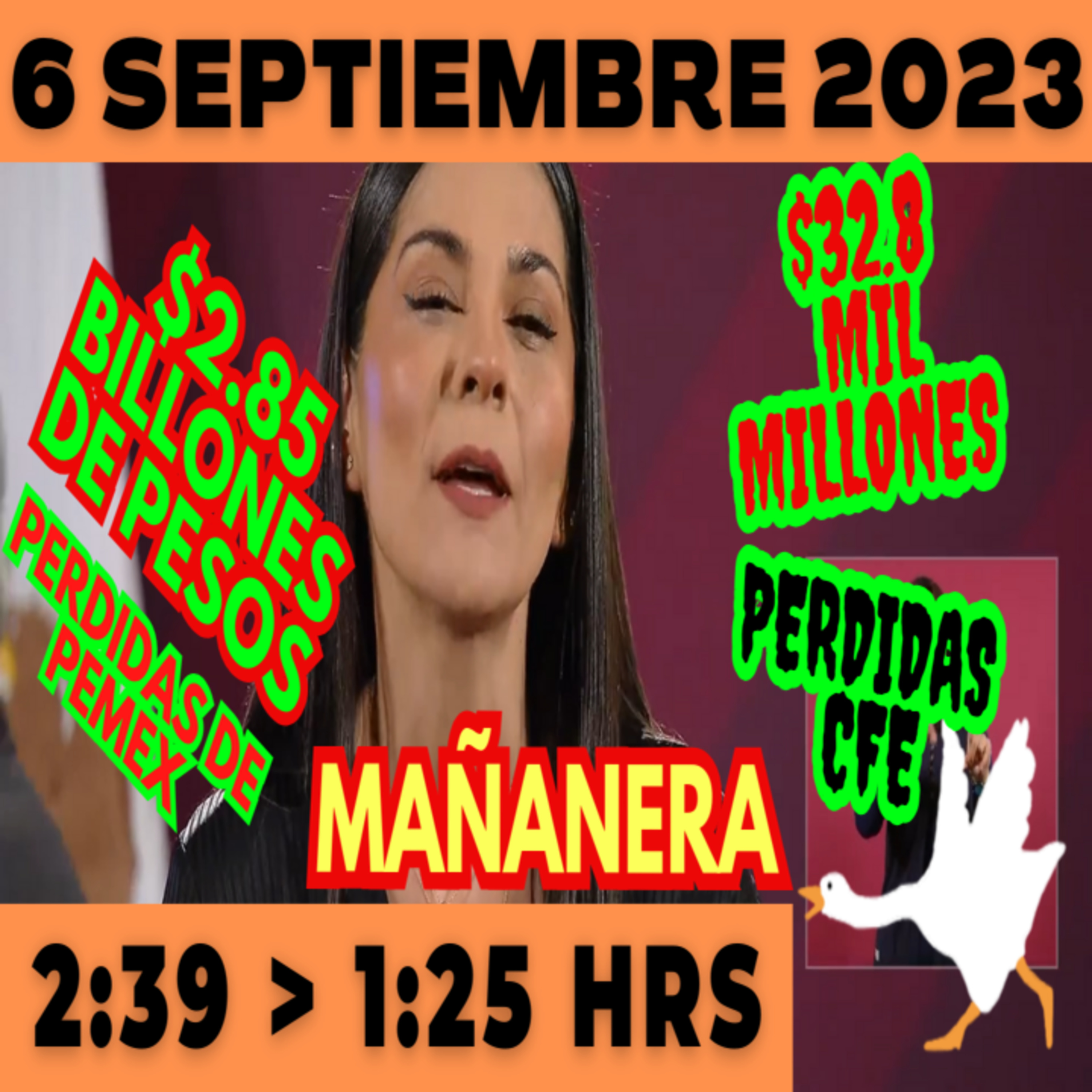 💩🐣 Conferencia de prensa matutina *Miércoles 6 de Septiembre 2023* Presidente AMLO de 2:39 a 1:25. episode artwork
