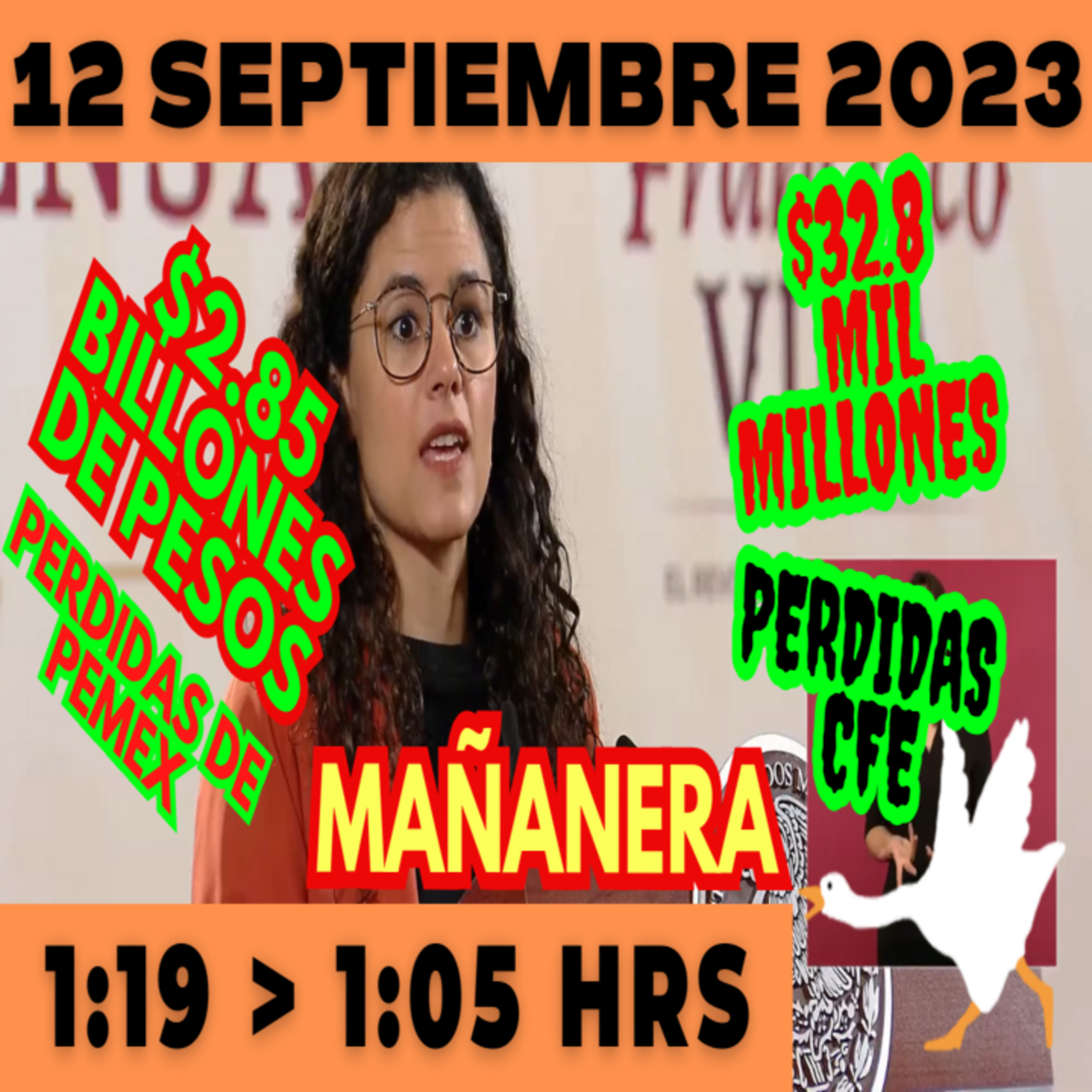 💩🐣 Conferencia de prensa matutina *Martes 12 de Septiembre 2023* Presidente AMLO de 1:19 a 1:05. episode artwork