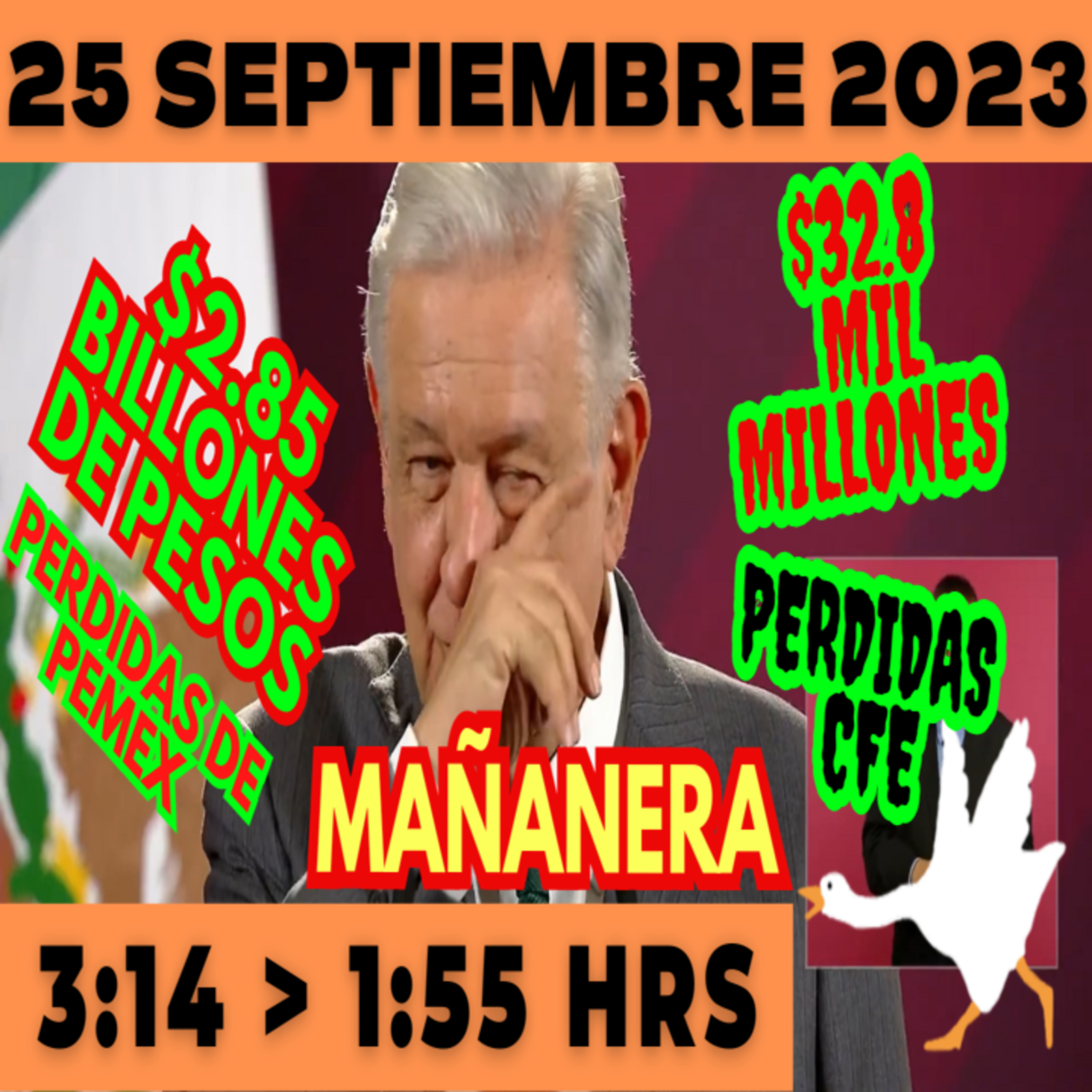 💩🐣 Conferencia de prensa matutina *Viernes 22 de Septiembre 2023* Presidente AMLO de 2:03 a 1:17. episode artwork