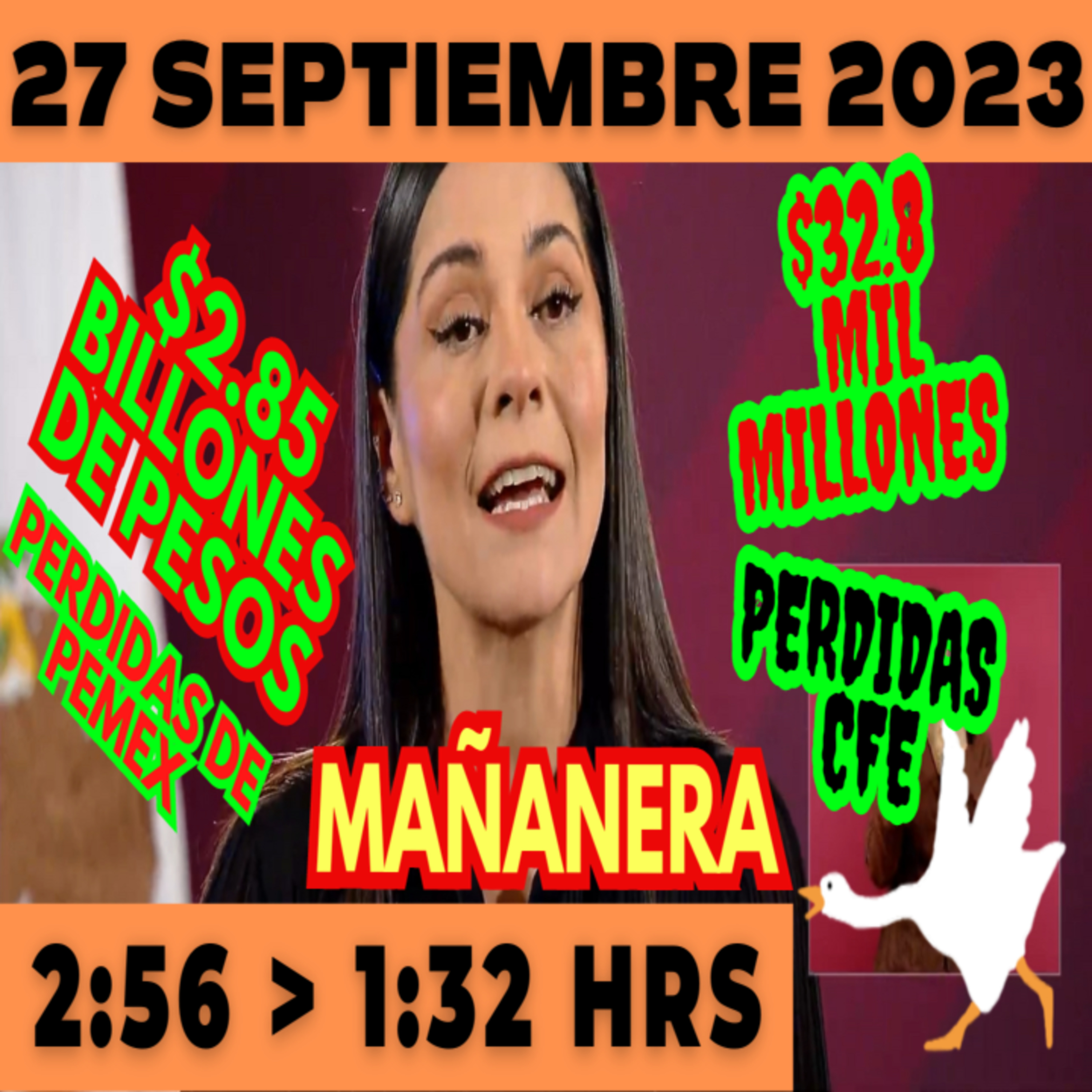 💩🐣 Conferencia de prensa matutina *Miércoles 27 de Septiembre 2023* Presidente AMLO de 2:56 a 1:32. episode artwork