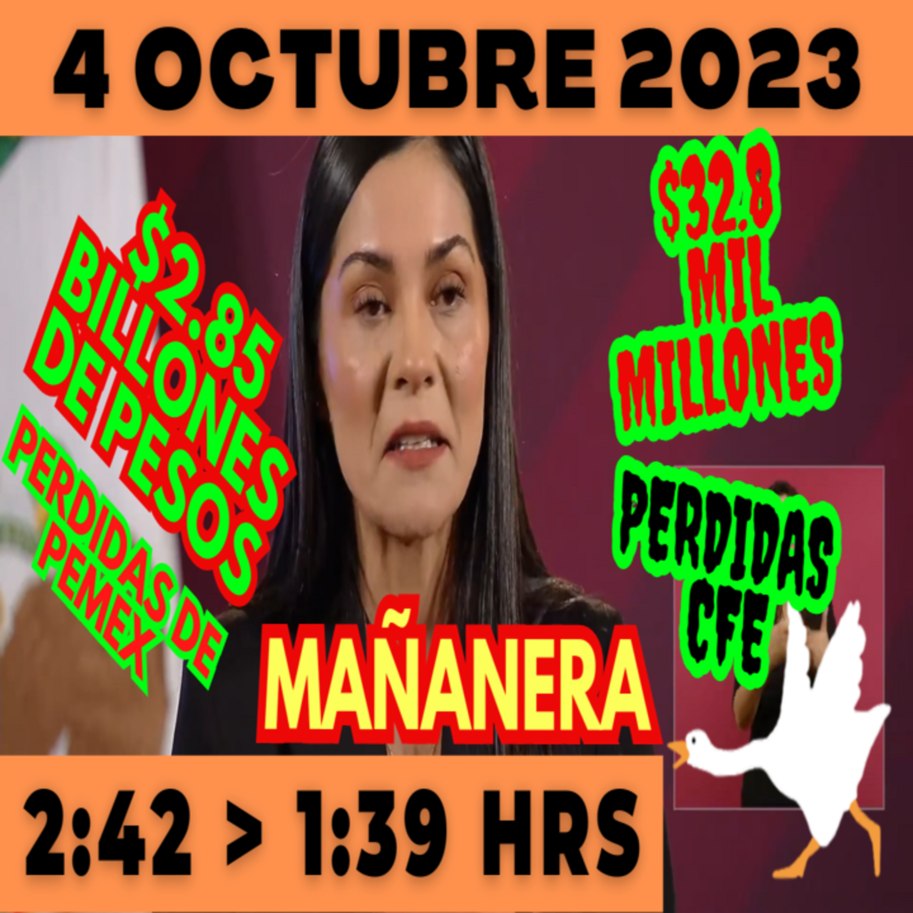 💩🐣 Conferencia de prensa matutina *Miércoles 4 de Octubre 2023* Presidente AMLO de 2:42 a 1:39. episode artwork