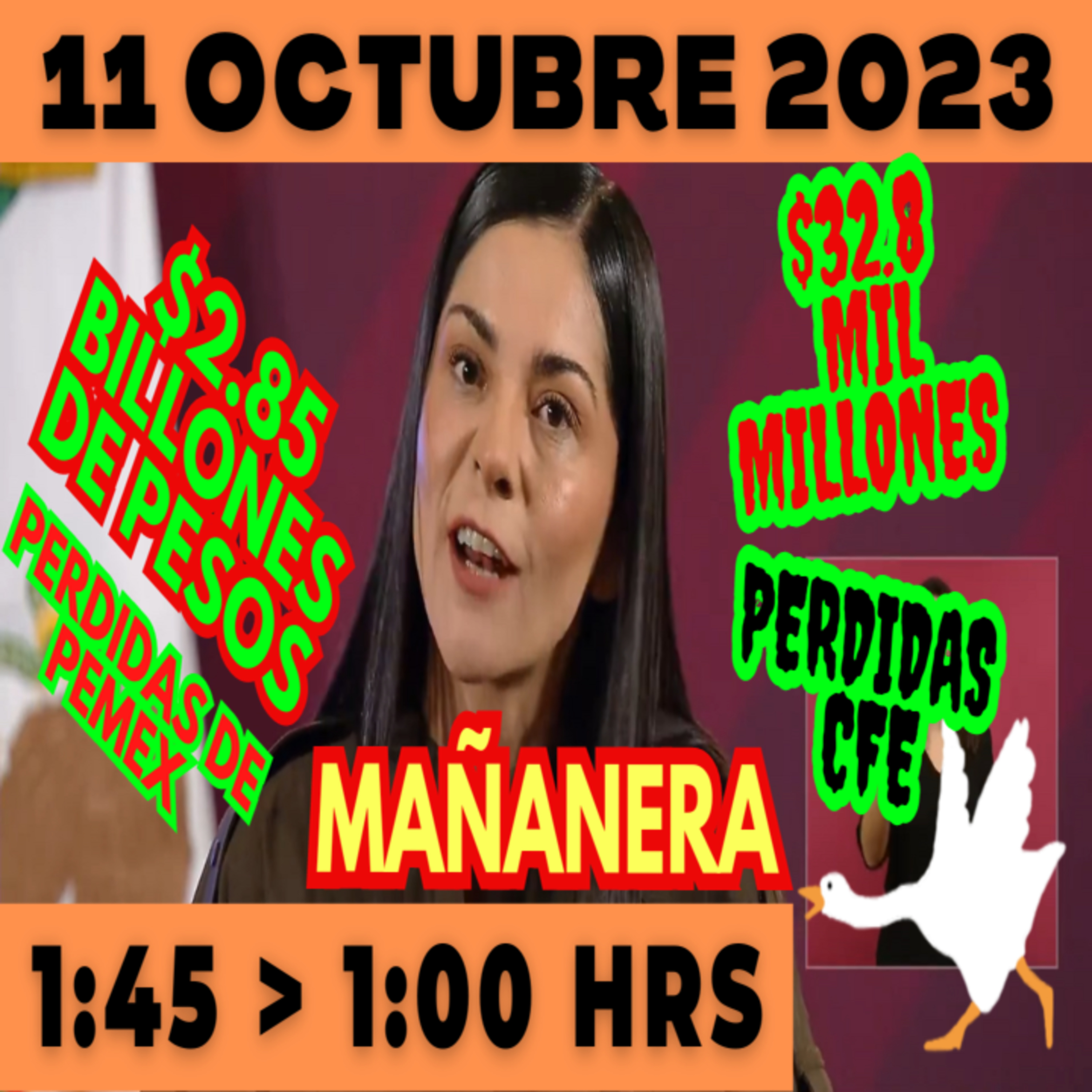 💩🐣 Conferencia de prensa matutina *Miércoles 11 de Octubre 2023* Presidente AMLO de 1:45 a 1:00. episode artwork