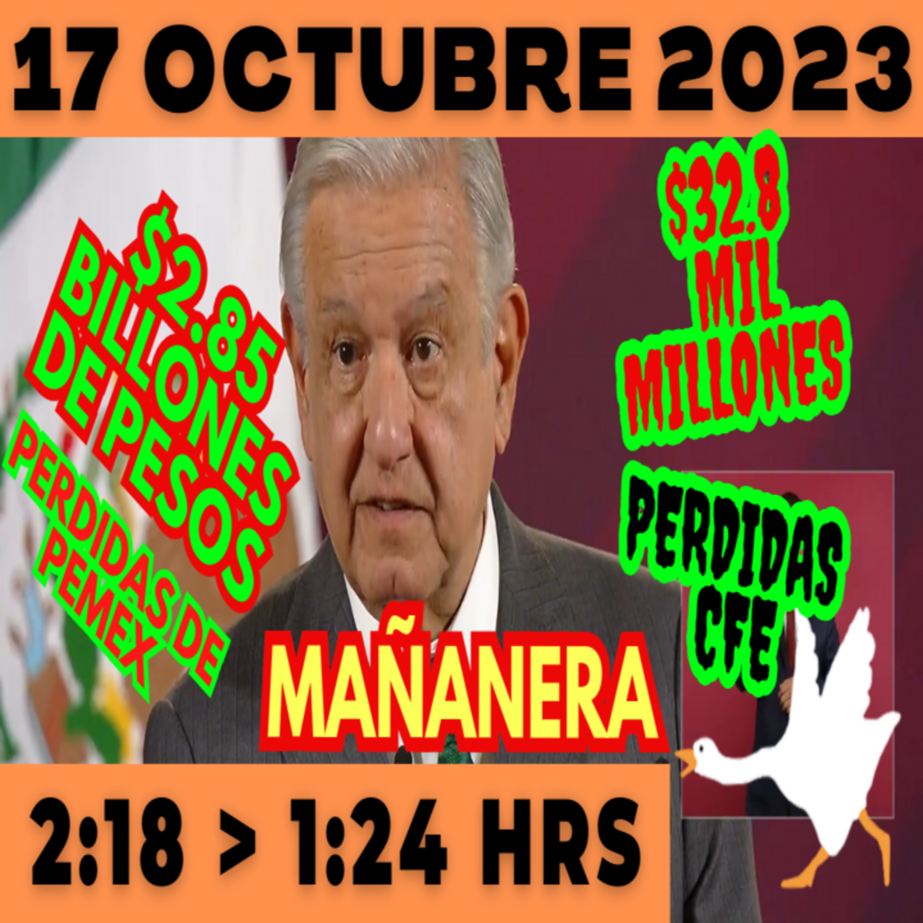 💩🐣 Conferencia de prensa matutina *Martes 17 de Octubre 2023* Presidente AMLO de 2:18 a 1:24. episode artwork