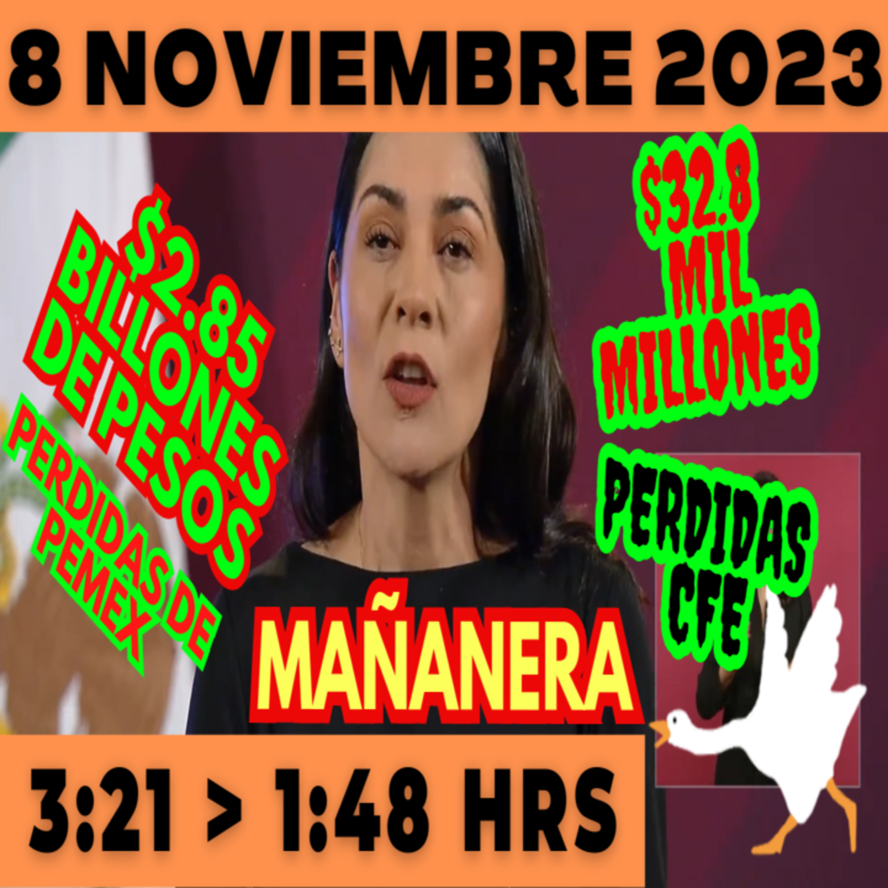 💩🐣 Conferencia de prensa matutina *Miércoles 8 de Noviembre 2023* Presidente AMLO de 3:21 a 1:48. episode artwork