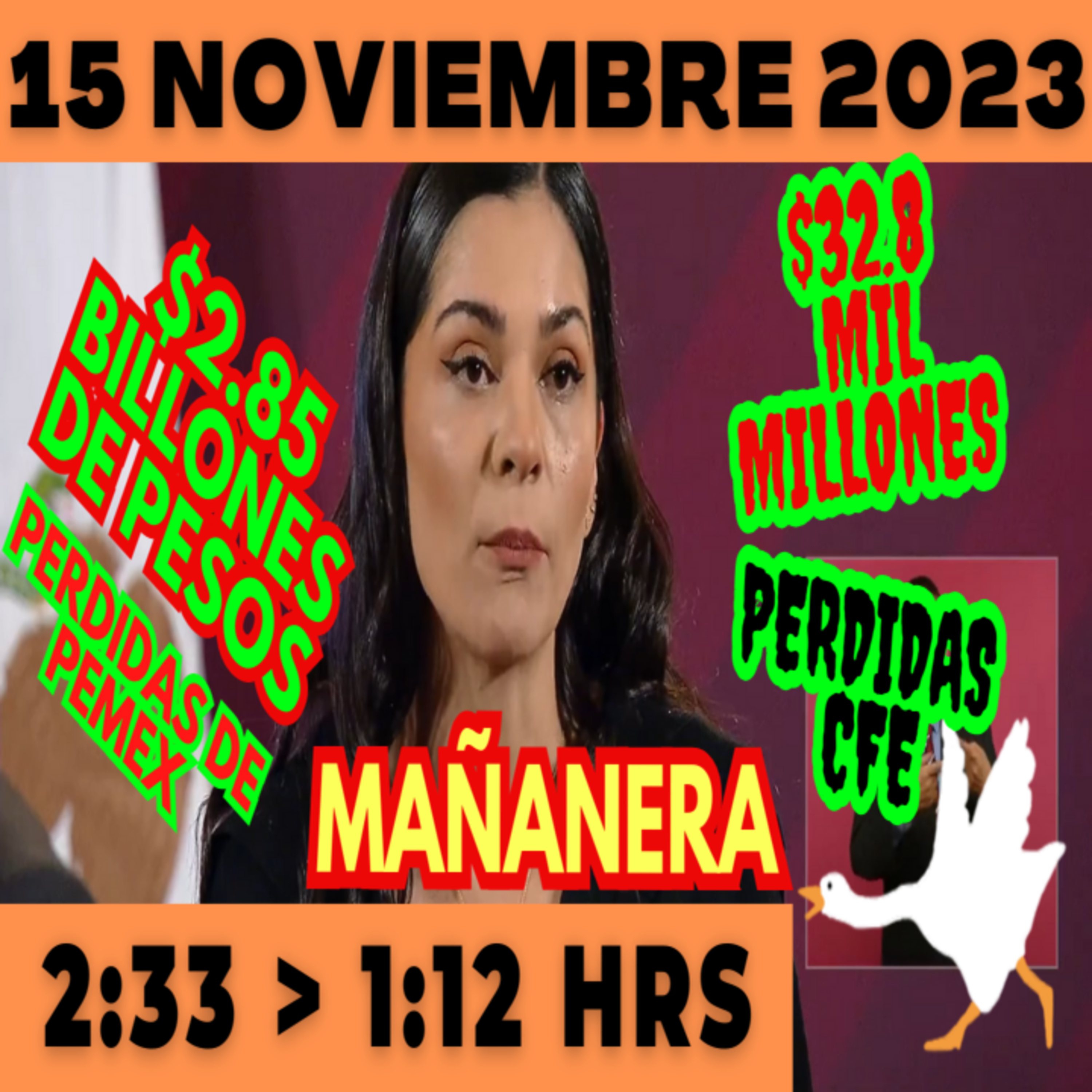 💩🐣 Conferencia de prensa matutina *Miércoles 15 de Noviembre 2023* Presidente AMLO de 2:33 a 1:12. episode artwork