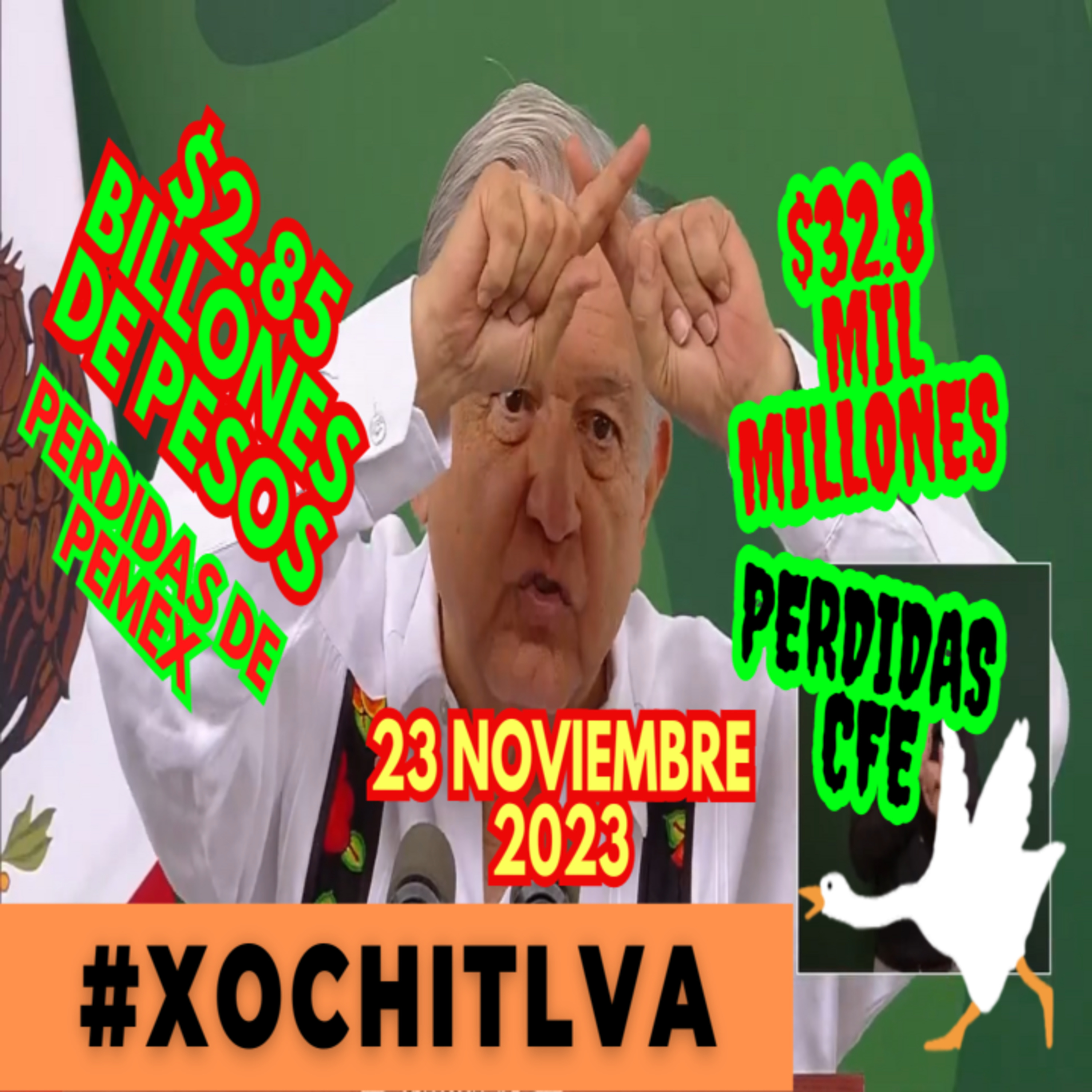💩🐣 Conferencia de prensa matutina *Jueves 23 de noviembre 2023* Presidente AMLO de 2:28 a 1:19. episode artwork