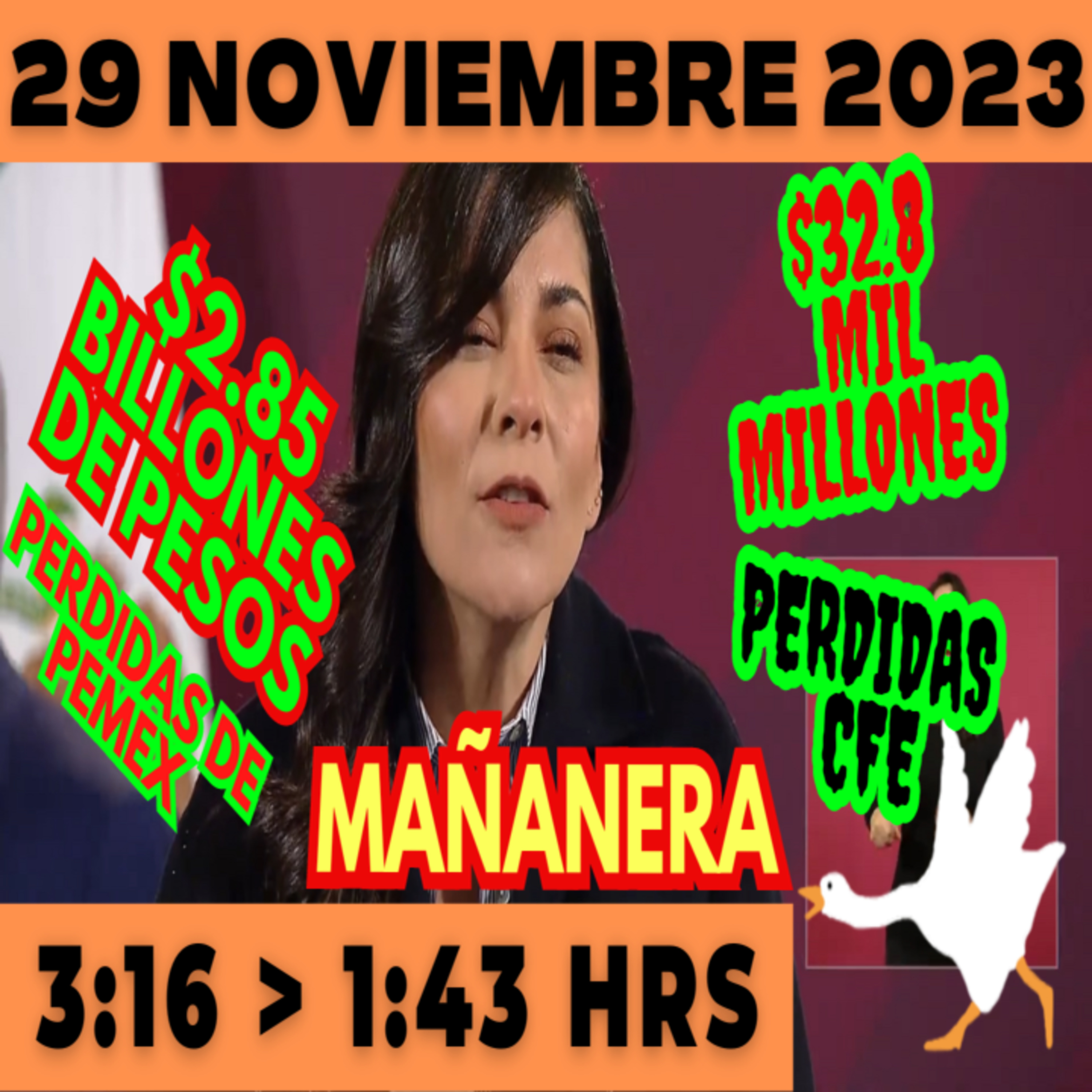 💩🐣 Conferencia de prensa matutina *Miércoles 29 de noviembre 2023* Presidente AMLO de 3:16 a 1:43. episode artwork