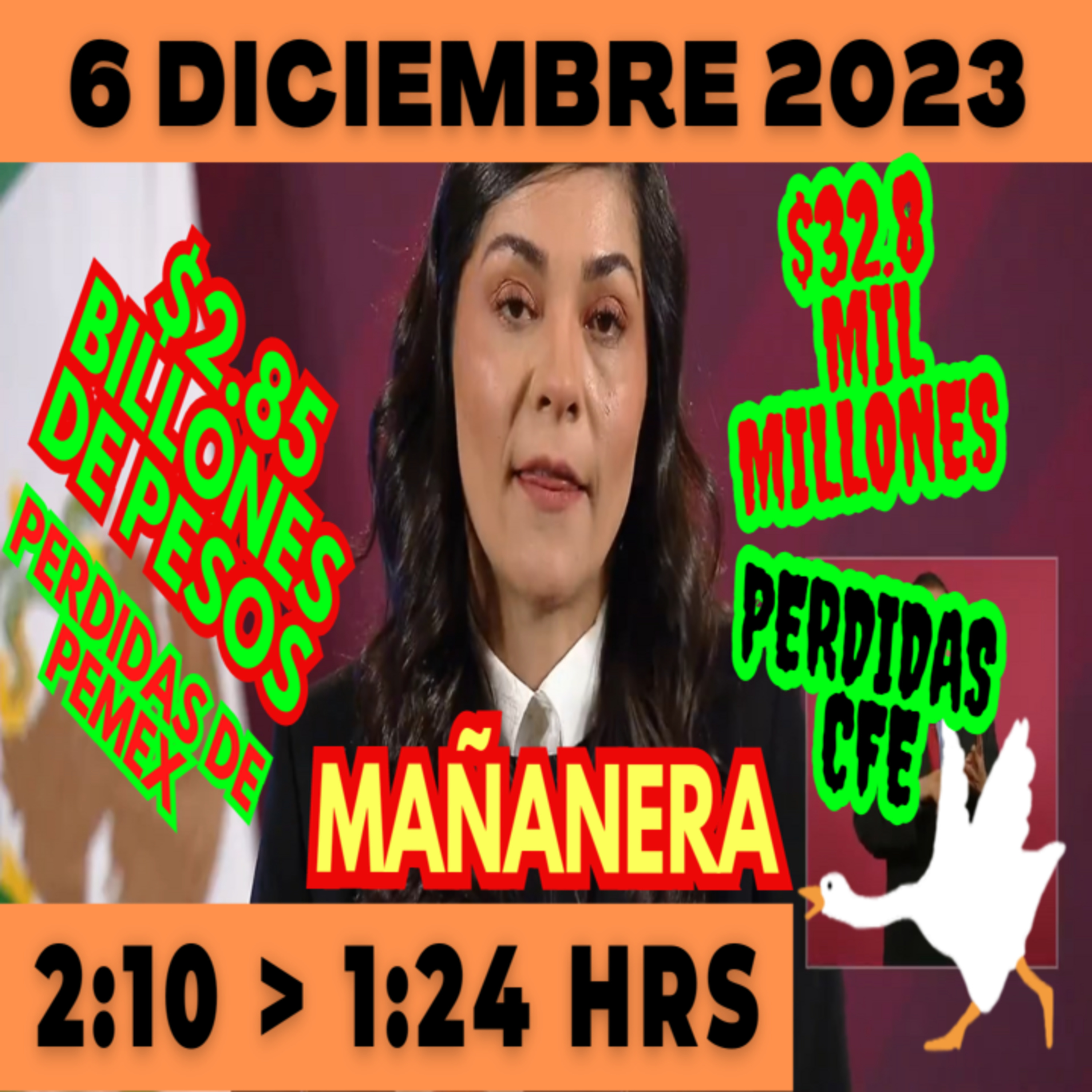 💩🐣 Conferencia de prensa matutina *Miércoles 6 de Diciembre 2023* Presidente AMLO de 2:10 a 1:24. episode artwork