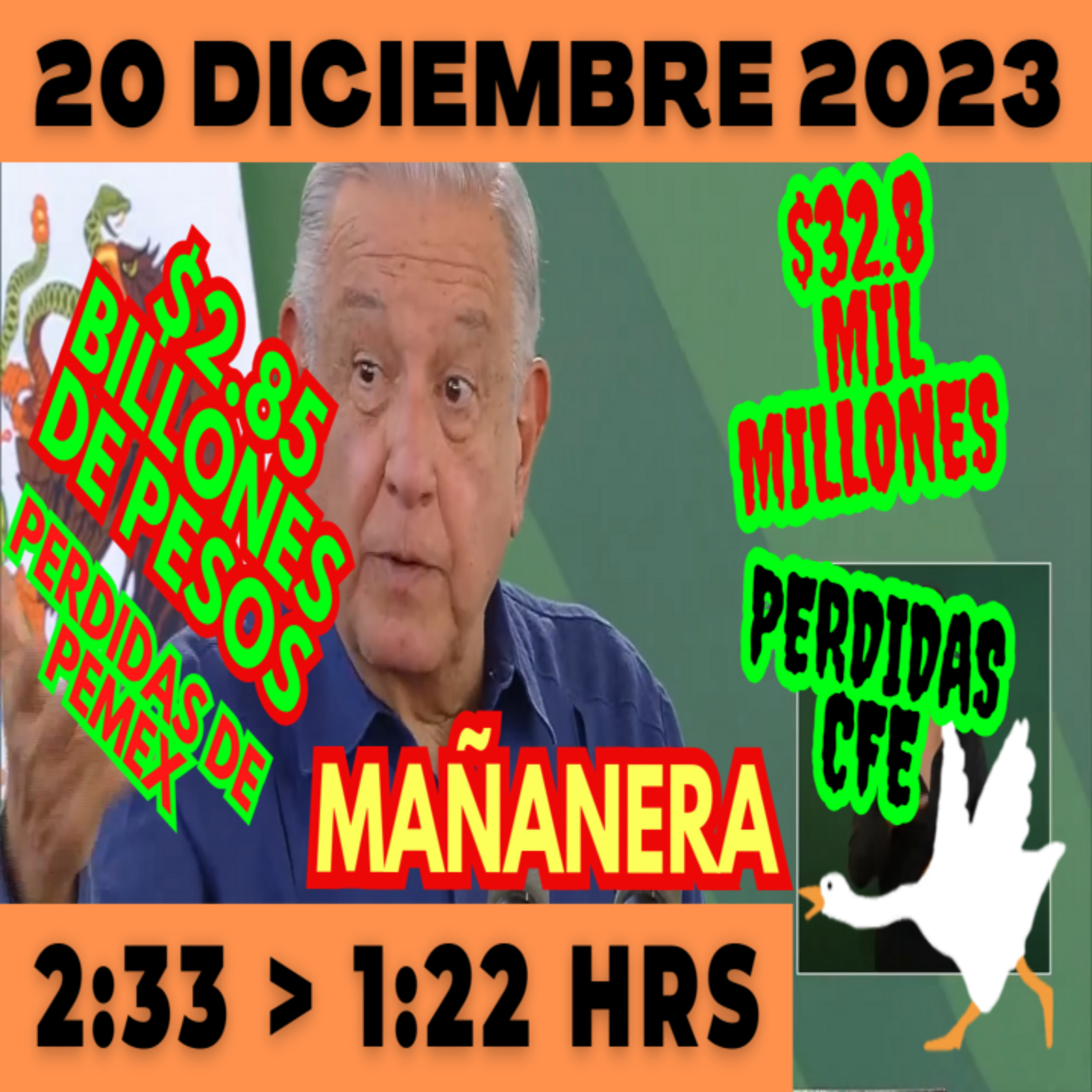 💩🐣 Conferencia de prensa matutina *Miércoles 20 de diciembre 2023* Presidente AMLO de 2:33 a 1:22. episode artwork