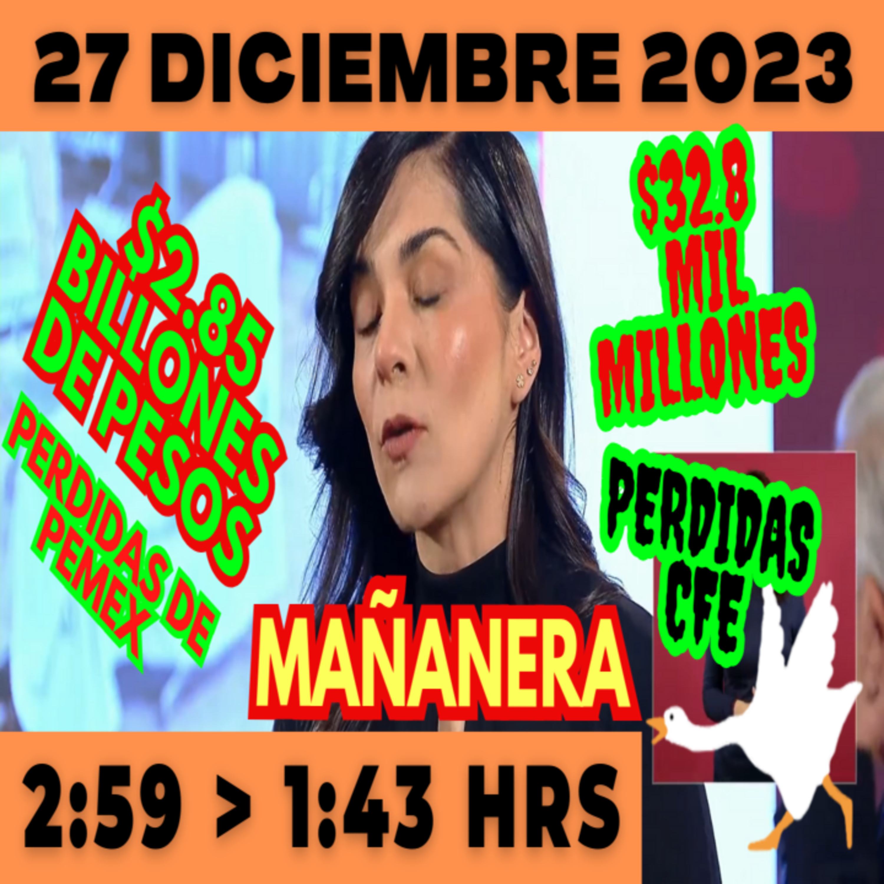 💩🐣 Conferencia de prensa matutina *Miércoles 27 de diciembre 2023* Presidente AMLO de 2:59 a 1:43. episode artwork