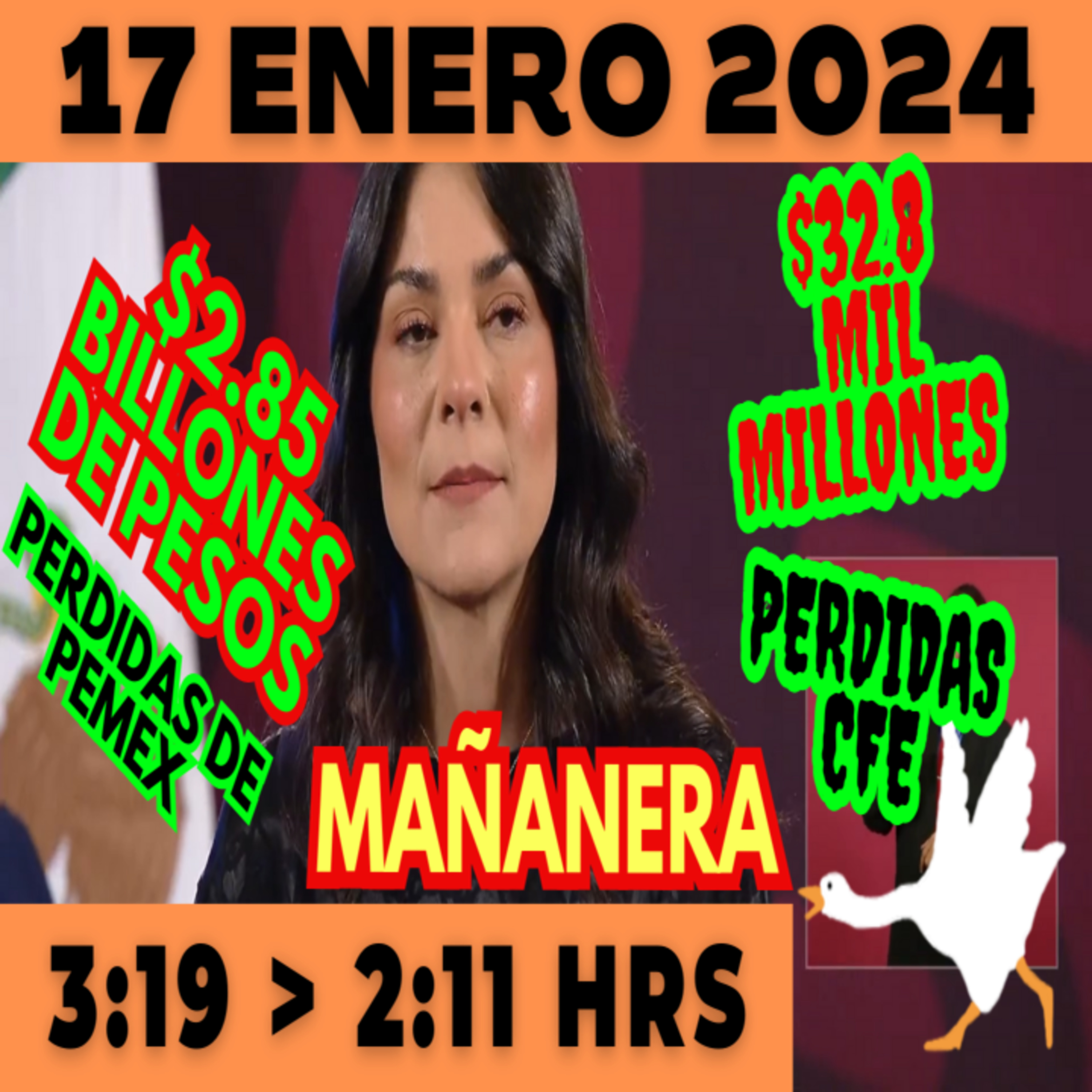💩🐣 Conferencia de prensa matutina *Miércoles 17 de enero 2024* Presidente AMLO de 3:19 a 2:11. episode artwork
