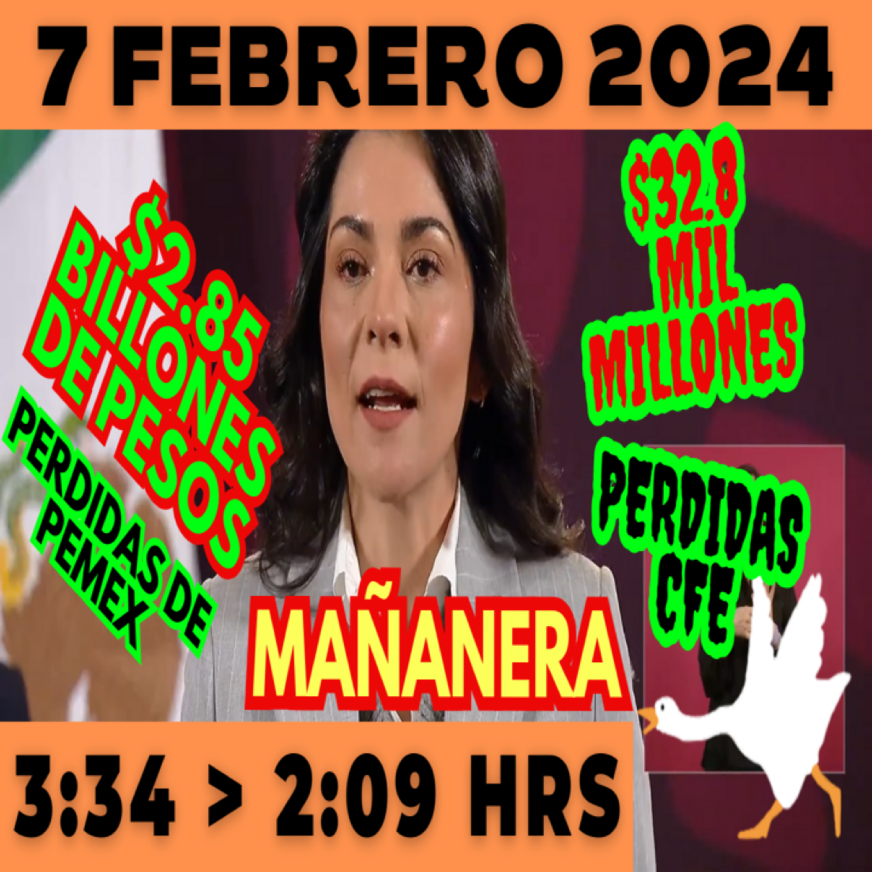 💩🐣 Conferencia de prensa matutina *Miércoles 07 de febrero 2024* Presidente AMLO de 3:34 a 2:09. episode artwork