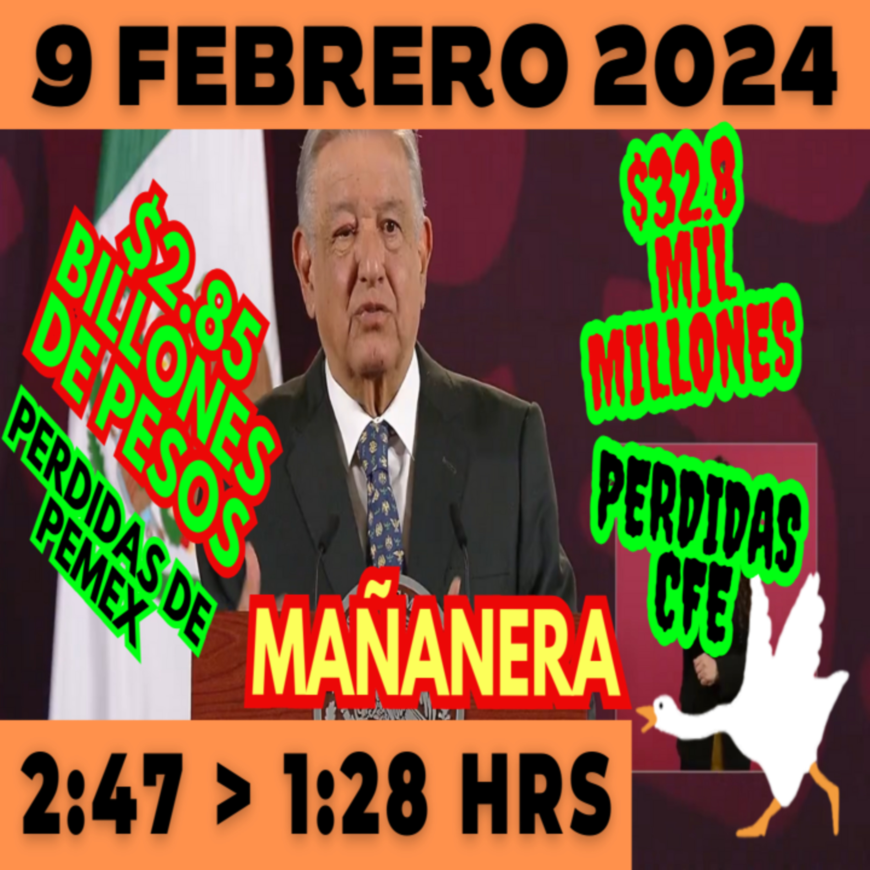 💩🐣 Conferencia de prensa matutina *Viernes 09 de febrero 2024* Presidente AMLO de 2:47 a 1:28. episode artwork