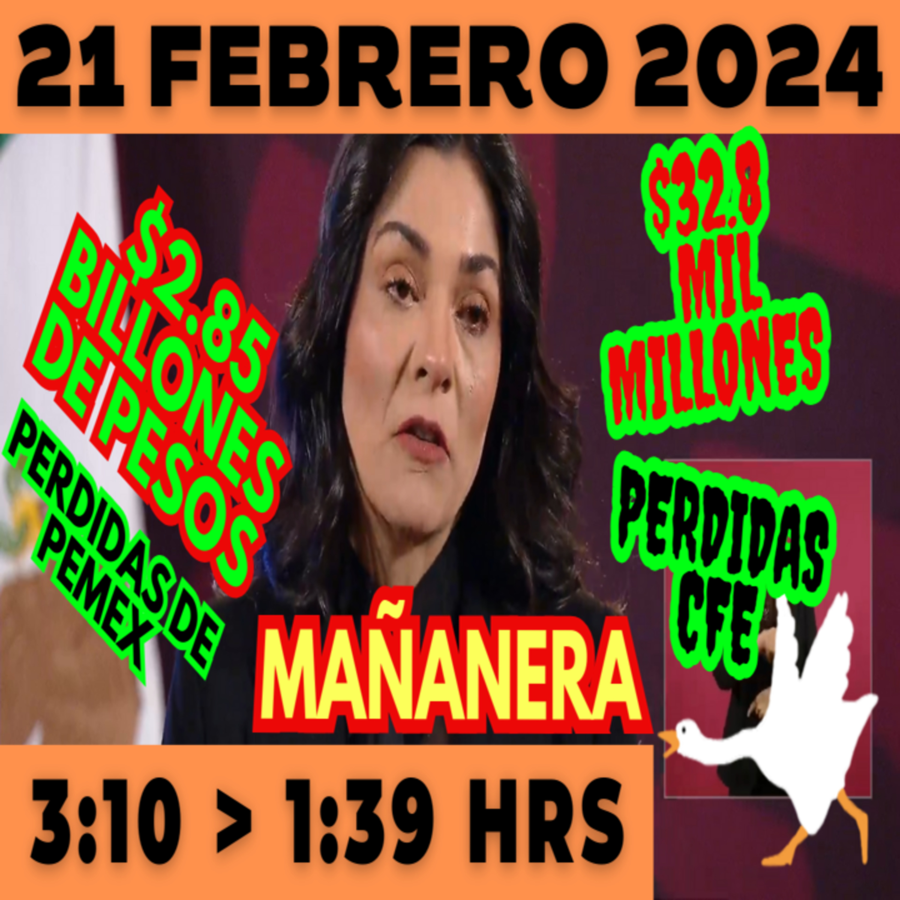 💩🐣 Conferencia de prensa matutina *Miércoles 21 de febrero 2024* Presidente AMLO de 3:10 a 1:39. episode artwork