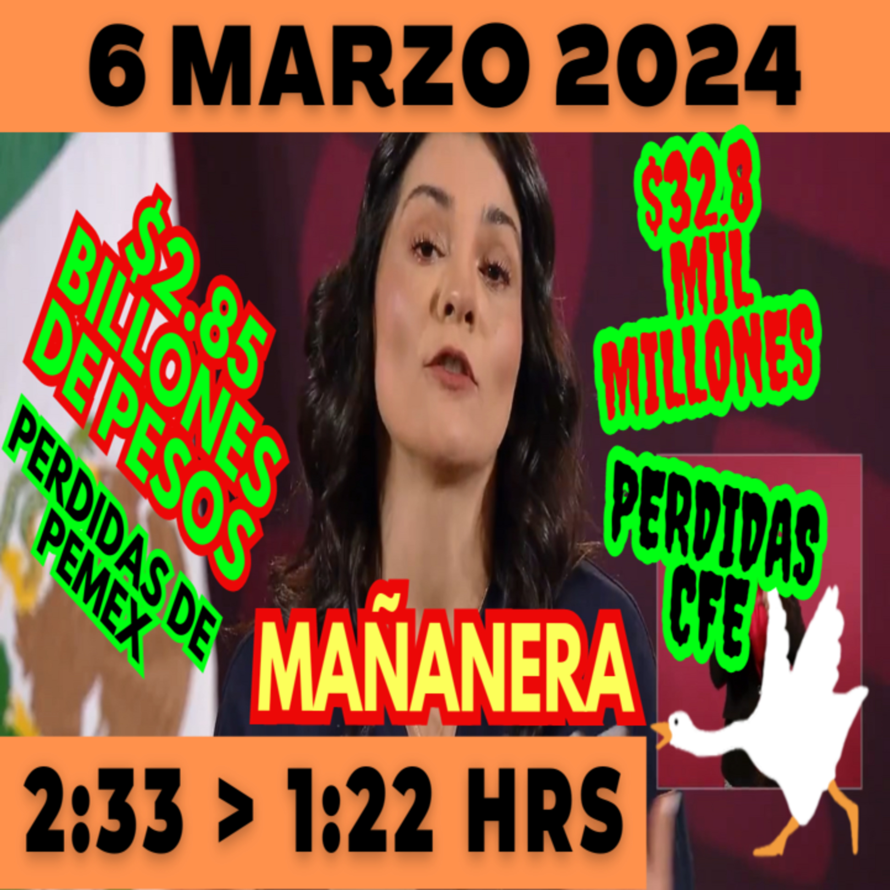 💩🐣 Conferencia de prensa matutina *Miércoles 06 de marzo 2024* Presidente AMLO de 2:33 a 1:22. episode artwork