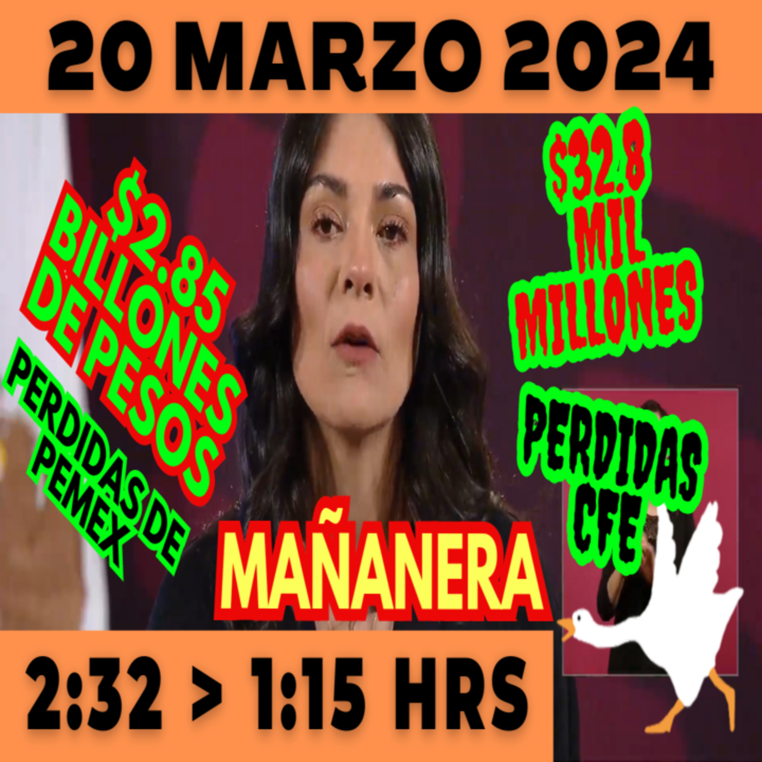 💩🐣👶 AMLITO | Mañanera *Miércoles 20 de marzo 2024* | El gansito veloz 2:32 a 1:15. episode artwork