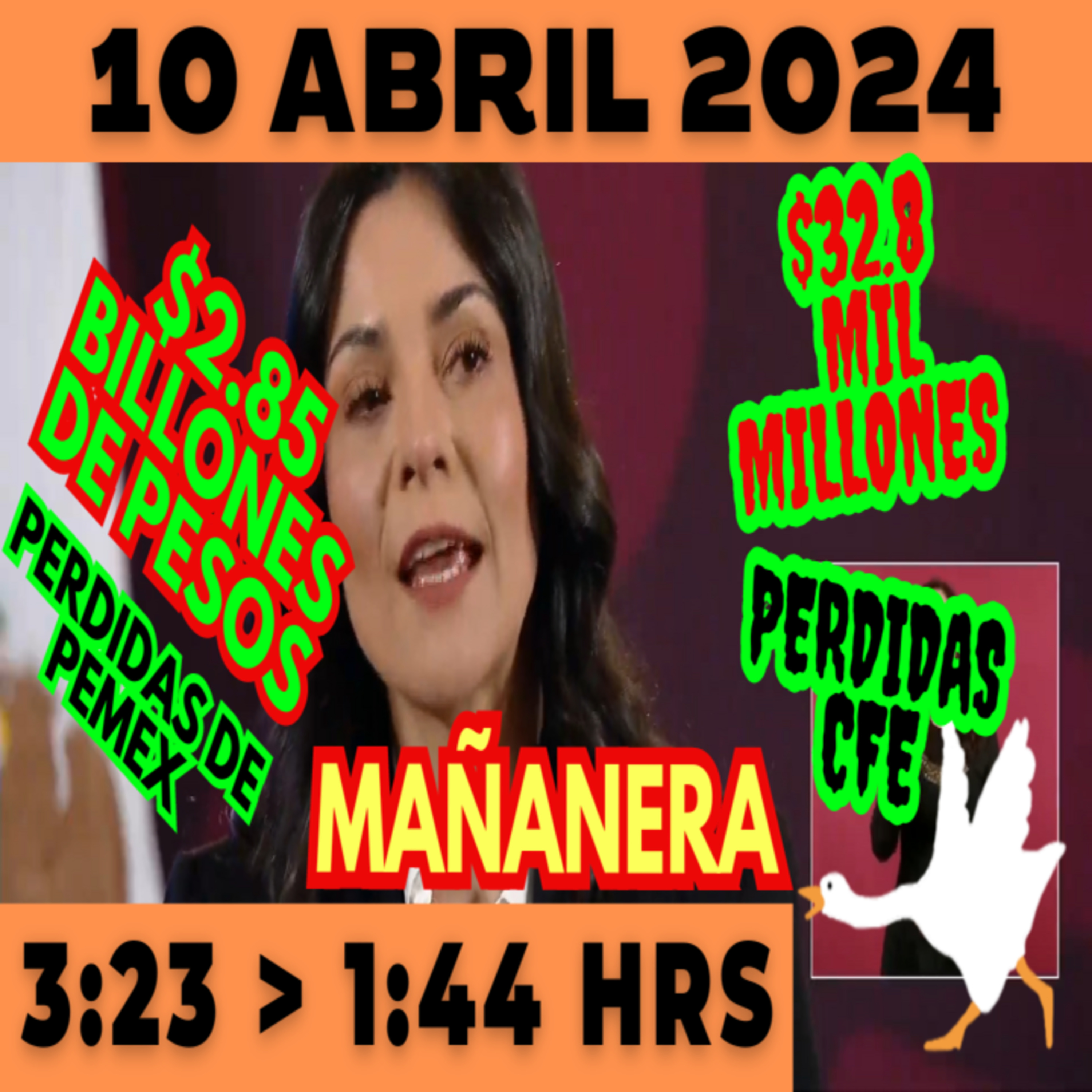 💩🐣👶 AMLITO | Mañanera *Miércoles 10 de abril 2024* | El gansito veloz 3:23 a 1:44. episode artwork