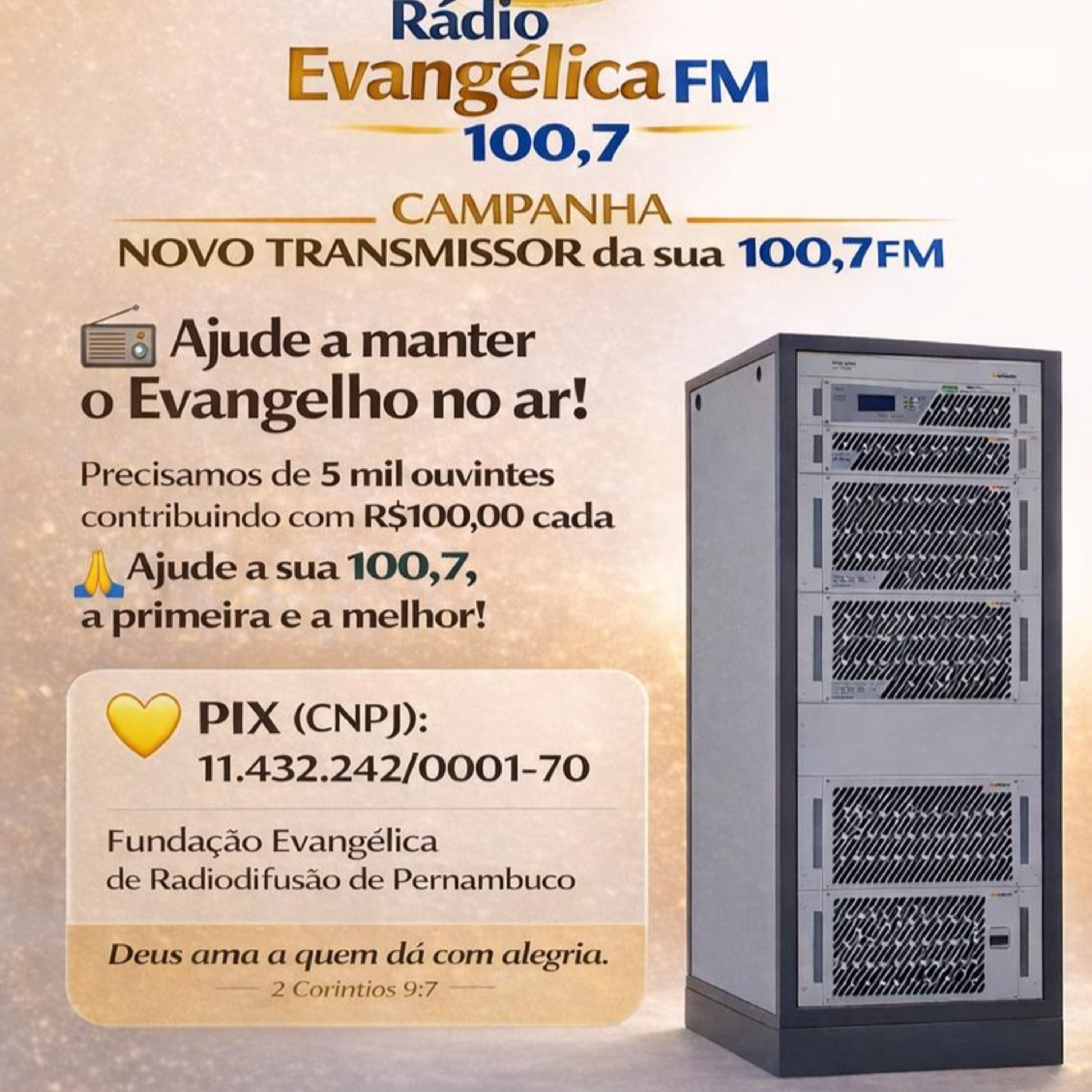 CAMPANHA NOVO TRANSMISSOR   RÁDIO EVANGÉLICA FM   RECIFE   PE episode artwork