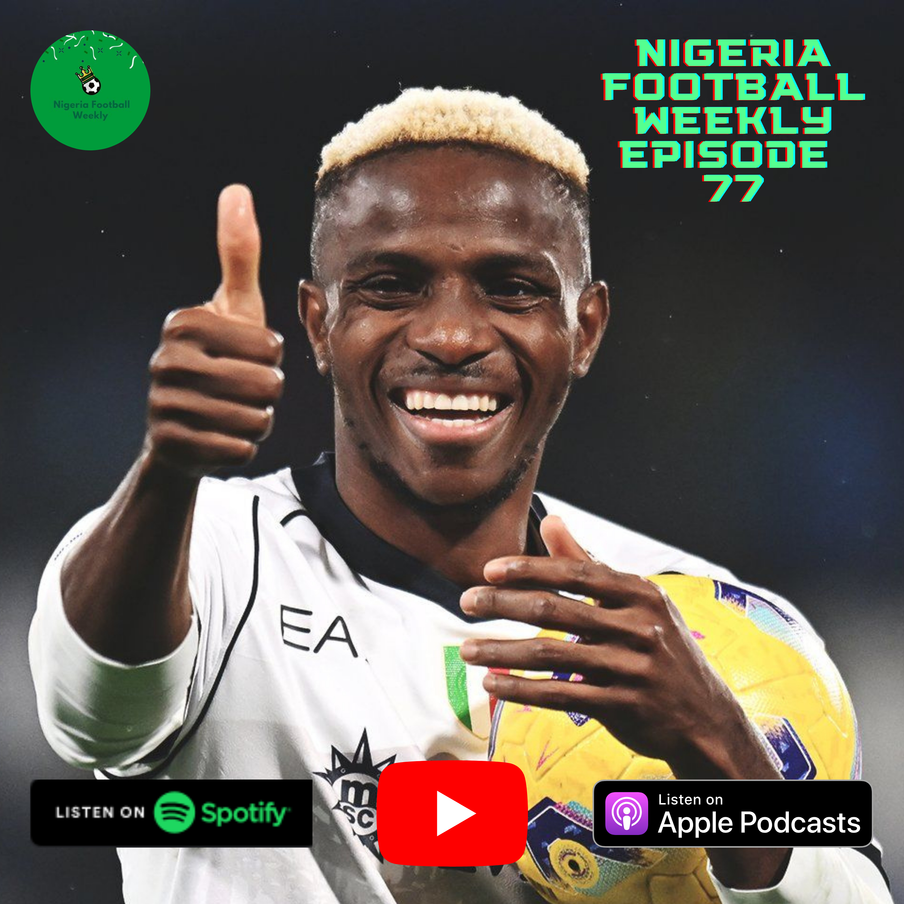 Episode 77: Osimhen bags hat trick for Napoli & Ejuke shines for Royal Antwerp episode artwork