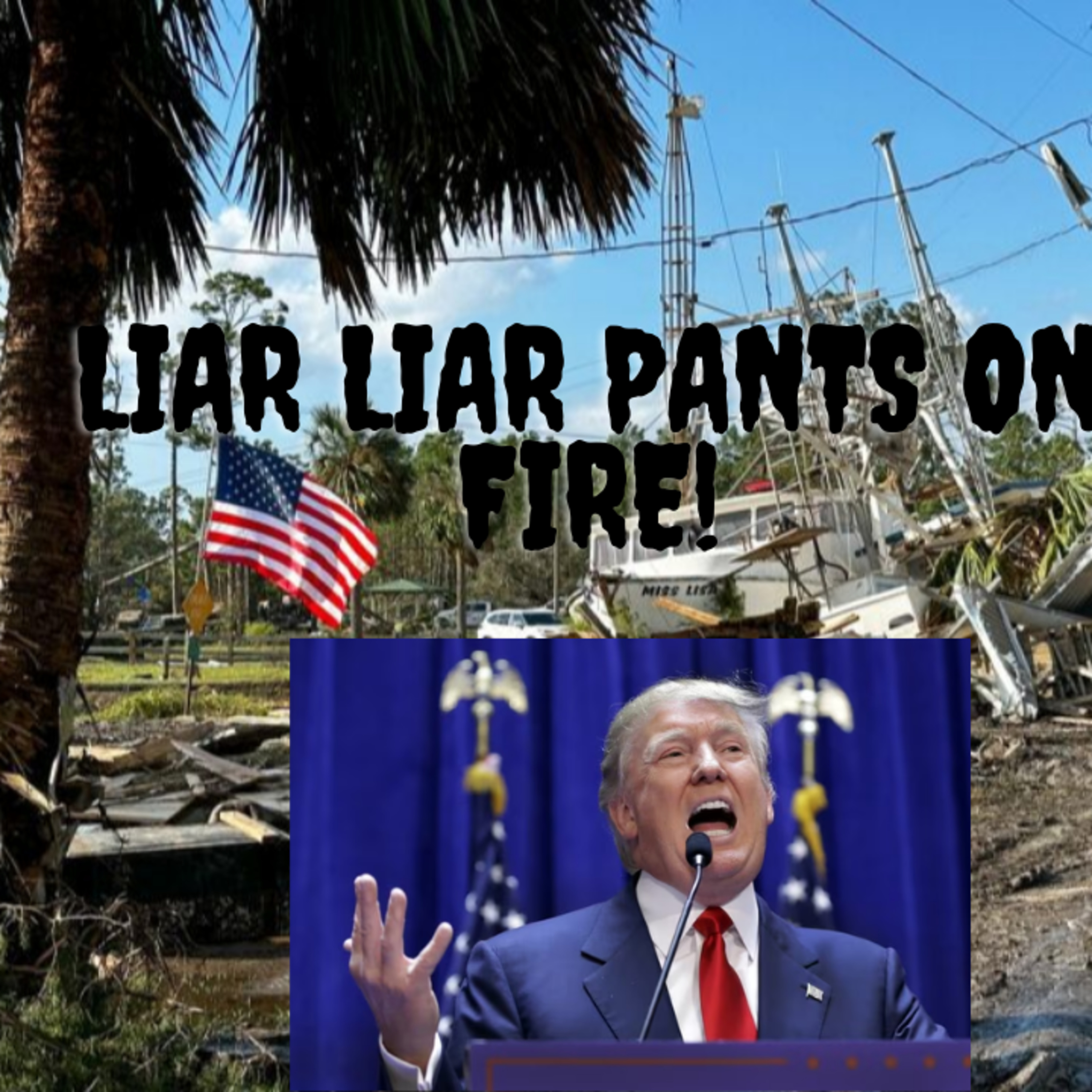 Trump and Greene on the two Hurricanes episode artwork