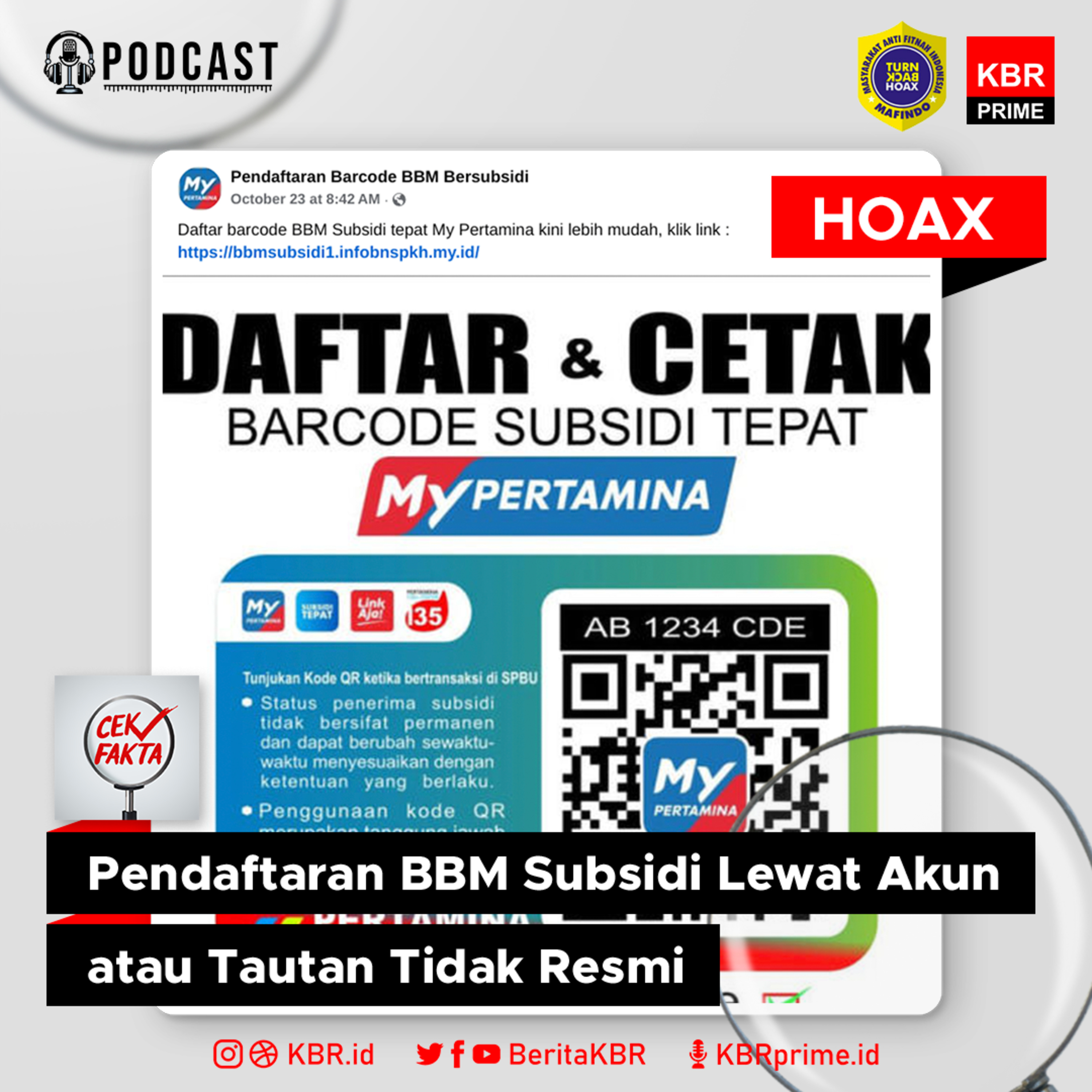 Cek Fakta: Pendaftaran BBM Subsidi Lewat Akun atau Tautan Tidak Resmi episode artwork