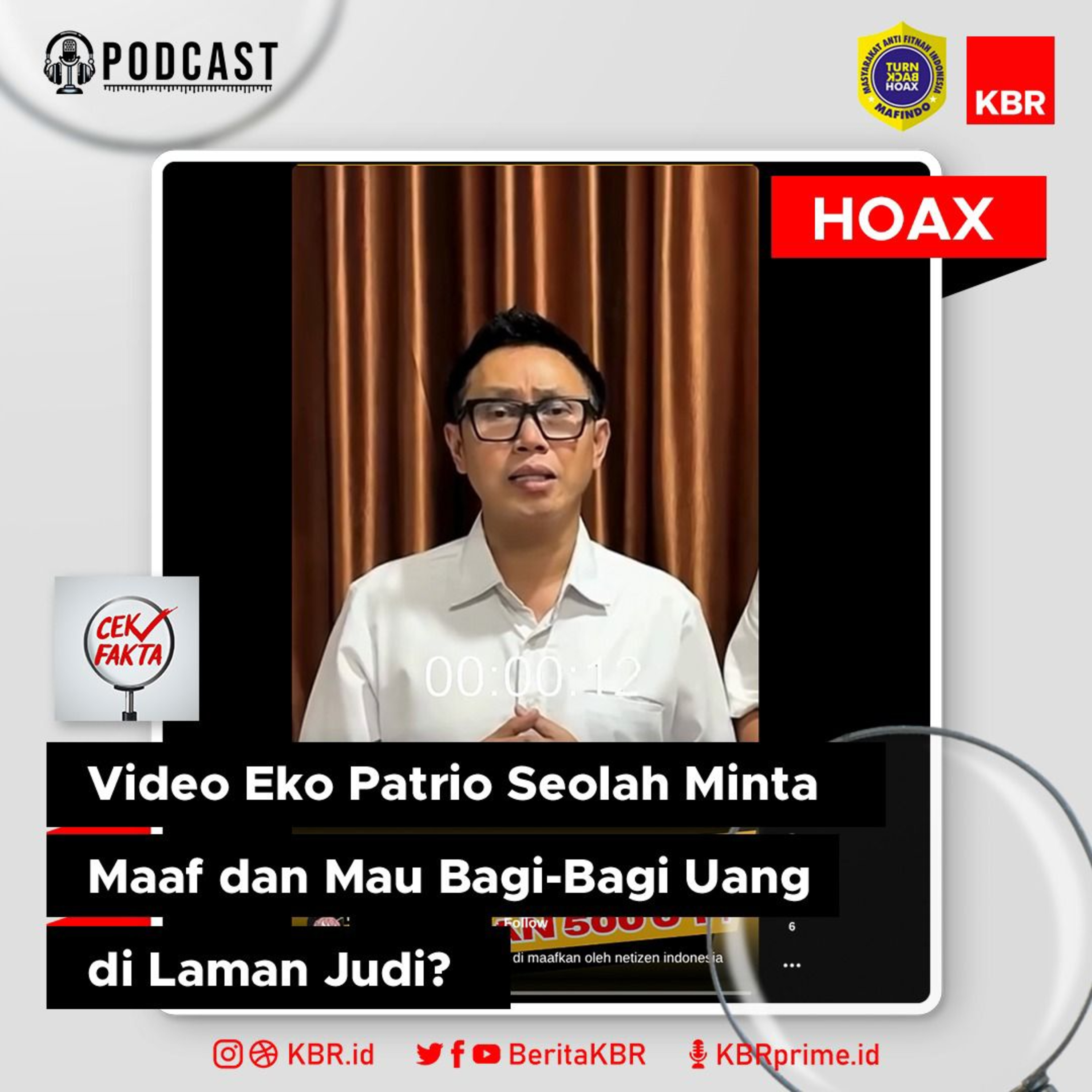 Video Eko Patrio Seolah Minta Maaf dan Mau Bagi-Bagi Uang di Laman Judi episode artwork