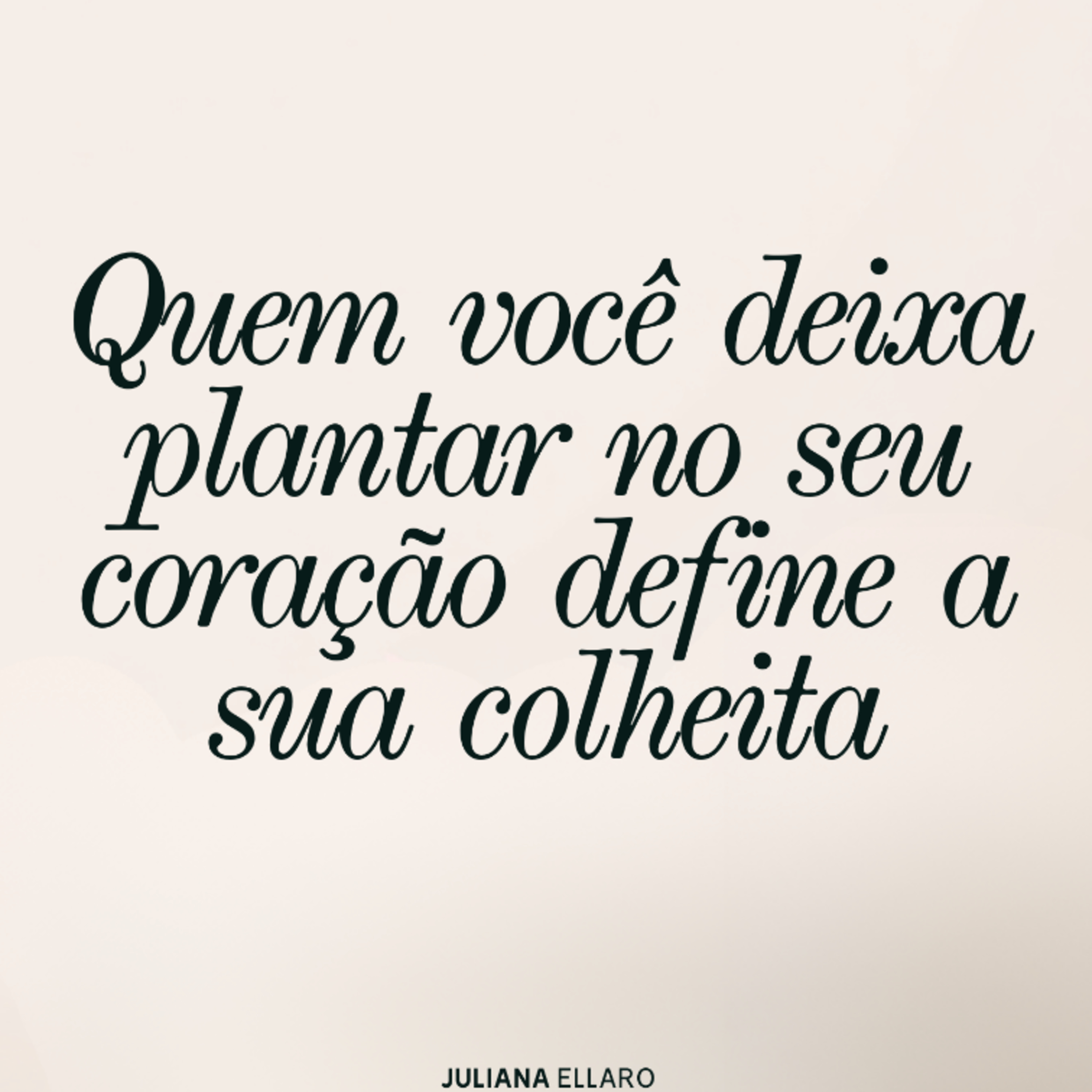 Quem você deixa plantar no seu coração define a sua colheita.  episode artwork