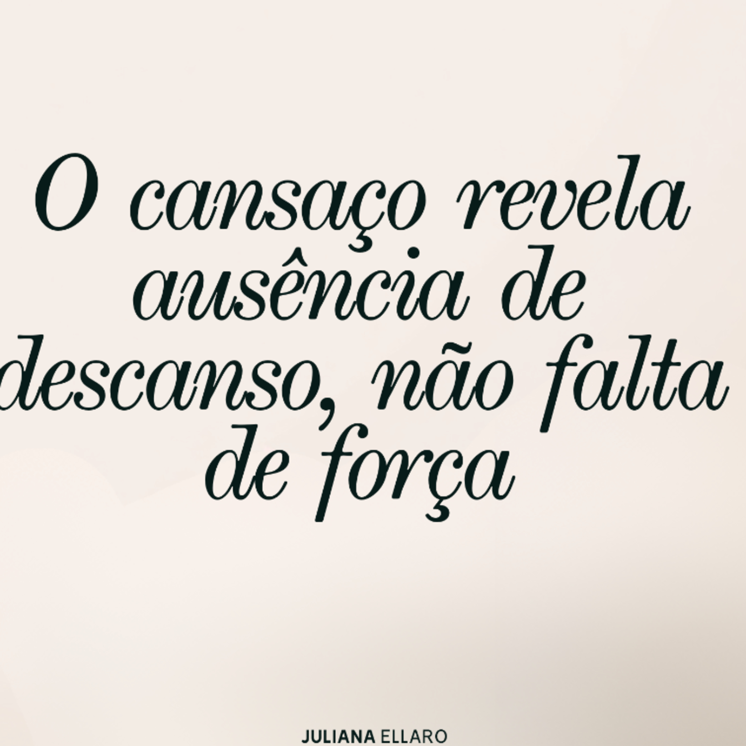 O cansaço revela ausência de descanso, não falta de força. episode artwork