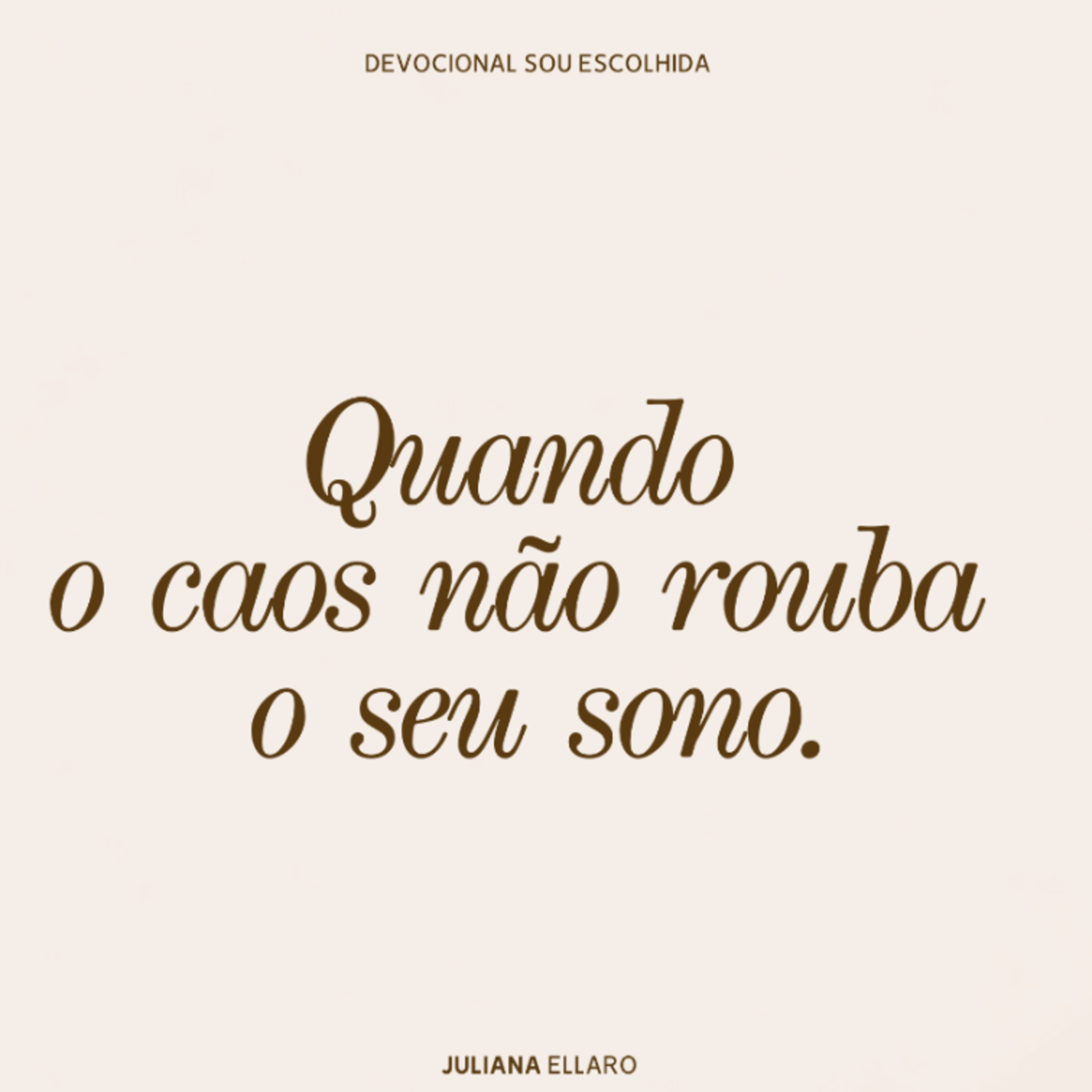 Quando o caos não rouba o sono. episode artwork