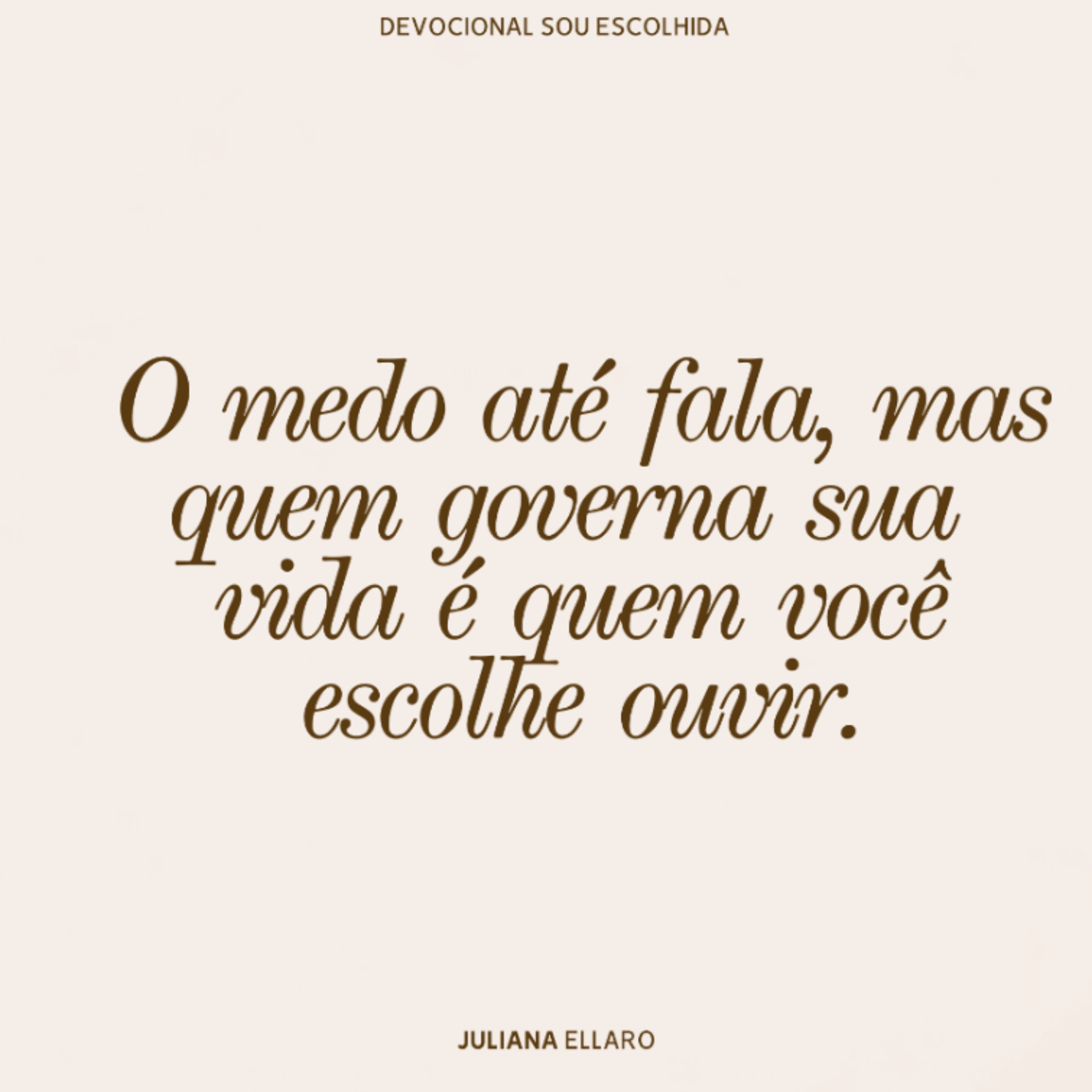 O medo ate fala, mas quem governa sua vida é quem você escolhe ouvir. episode artwork