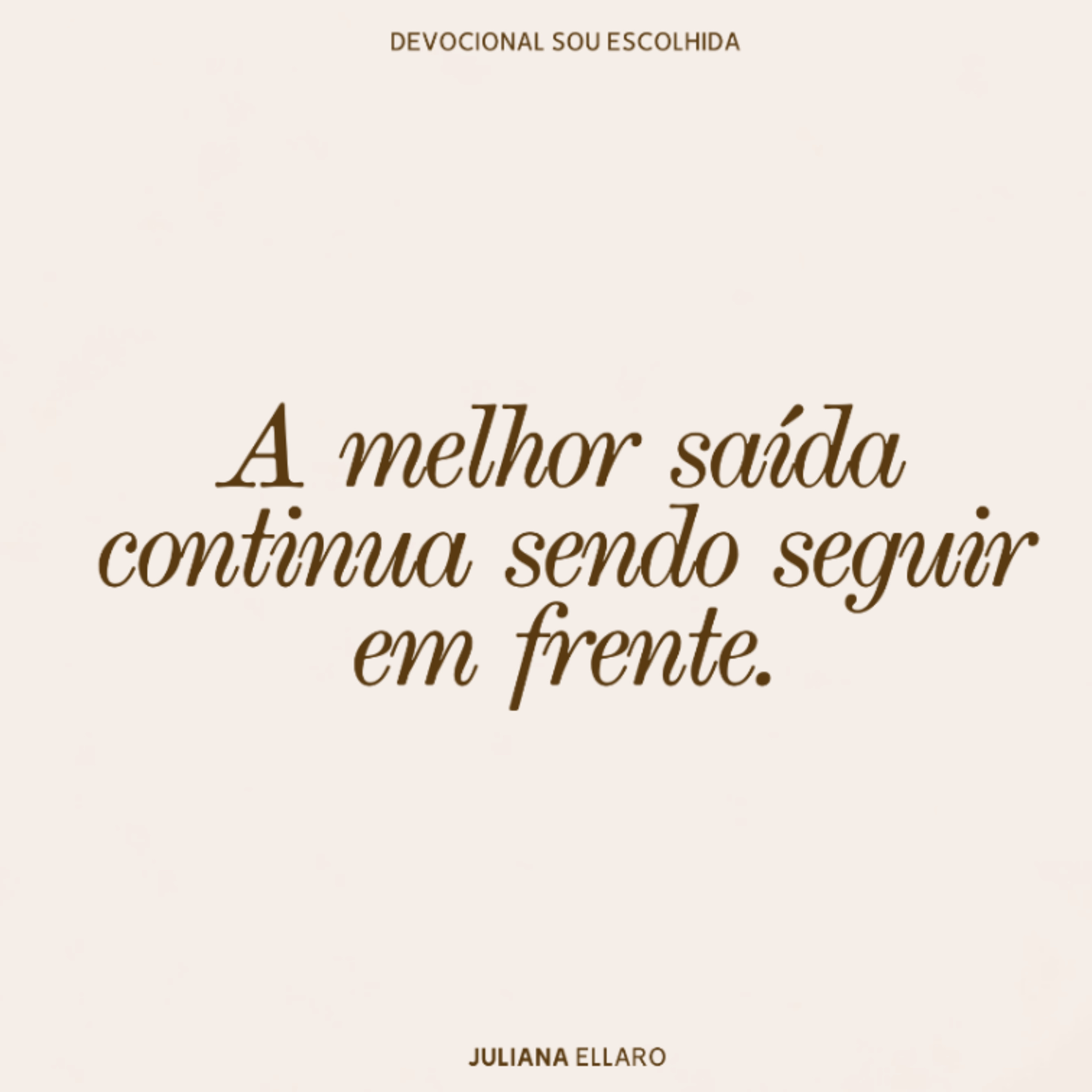 A melhor saída continua sendo seguir em frente. episode artwork