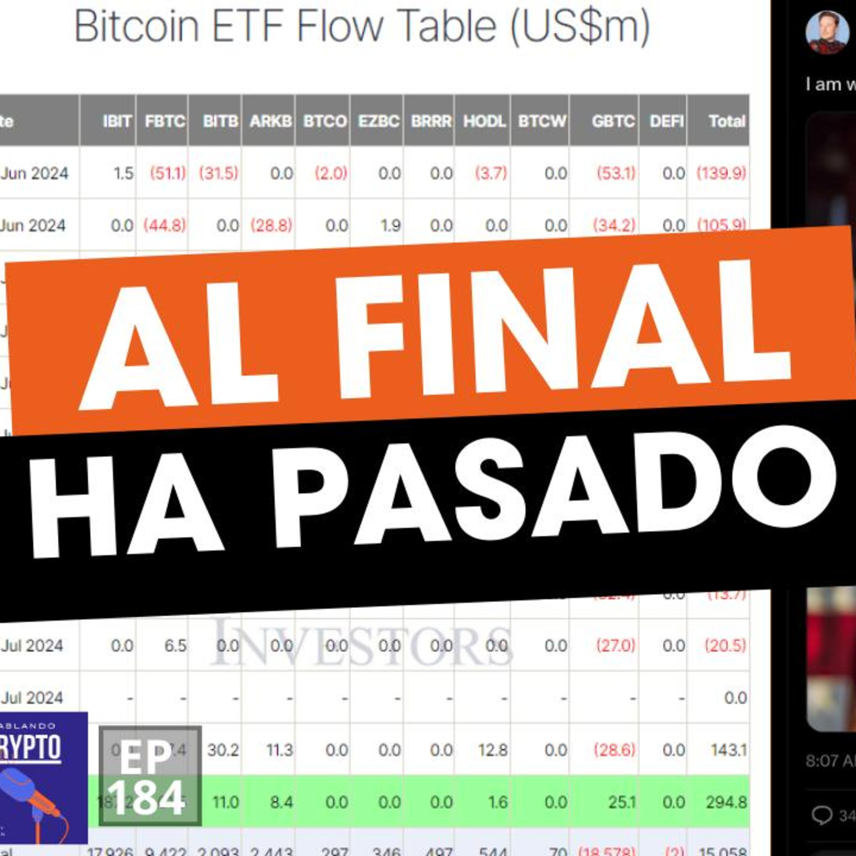 Elon Musk ¿nuevo ministro crypto? ETFs creciendo sin parar, NFTs en la RUINA - Ep 184