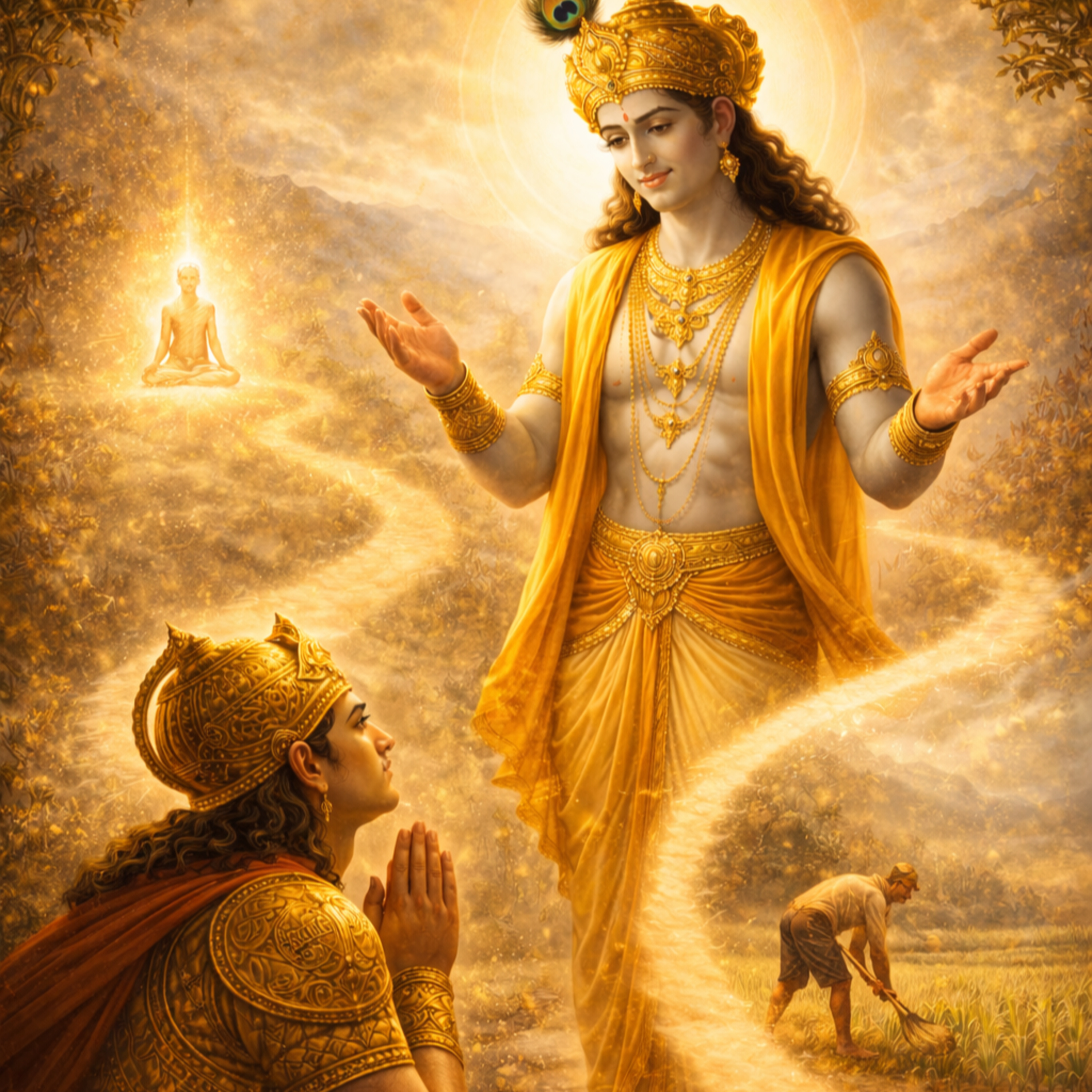 Bhagavad Gita - Adhyay 02 - Verses 69 to 72 and Adhyay 03 - Verses 01 to 13
