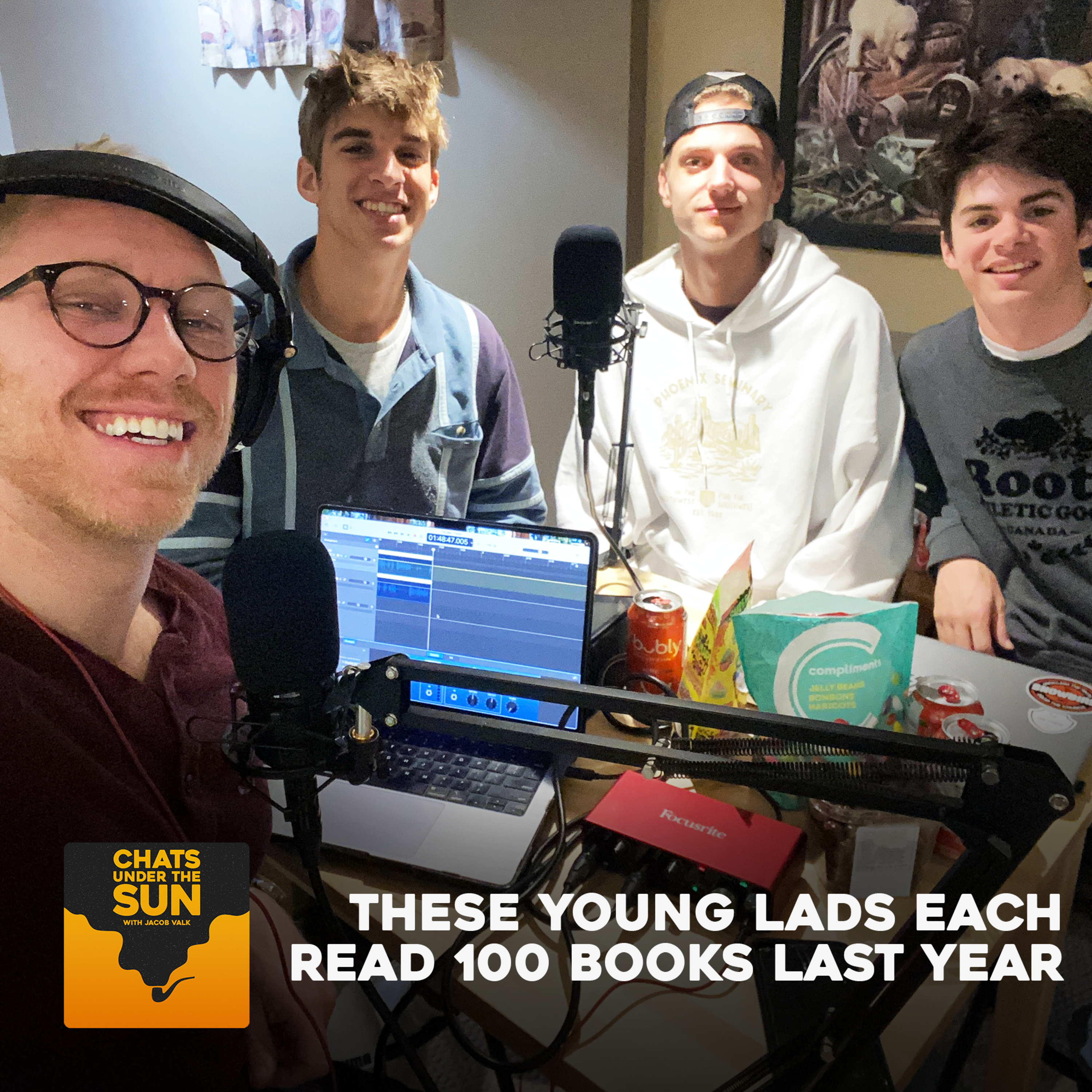 118: These young lads each read 100 books last year. 