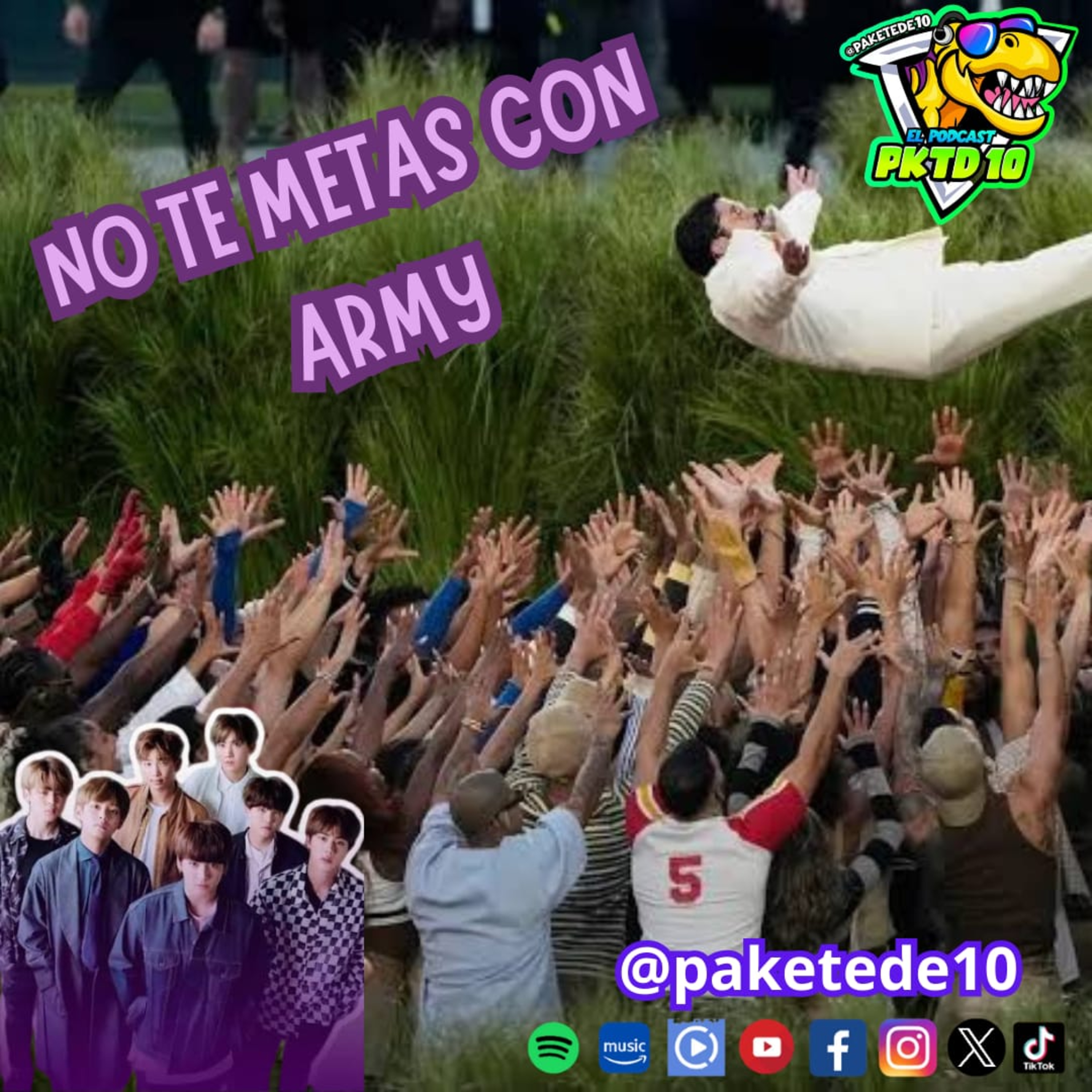 Pakete 151: No te metas con Army; de concierto de BTS en México; Super Bowl LX; Bad Bunny episode artwork