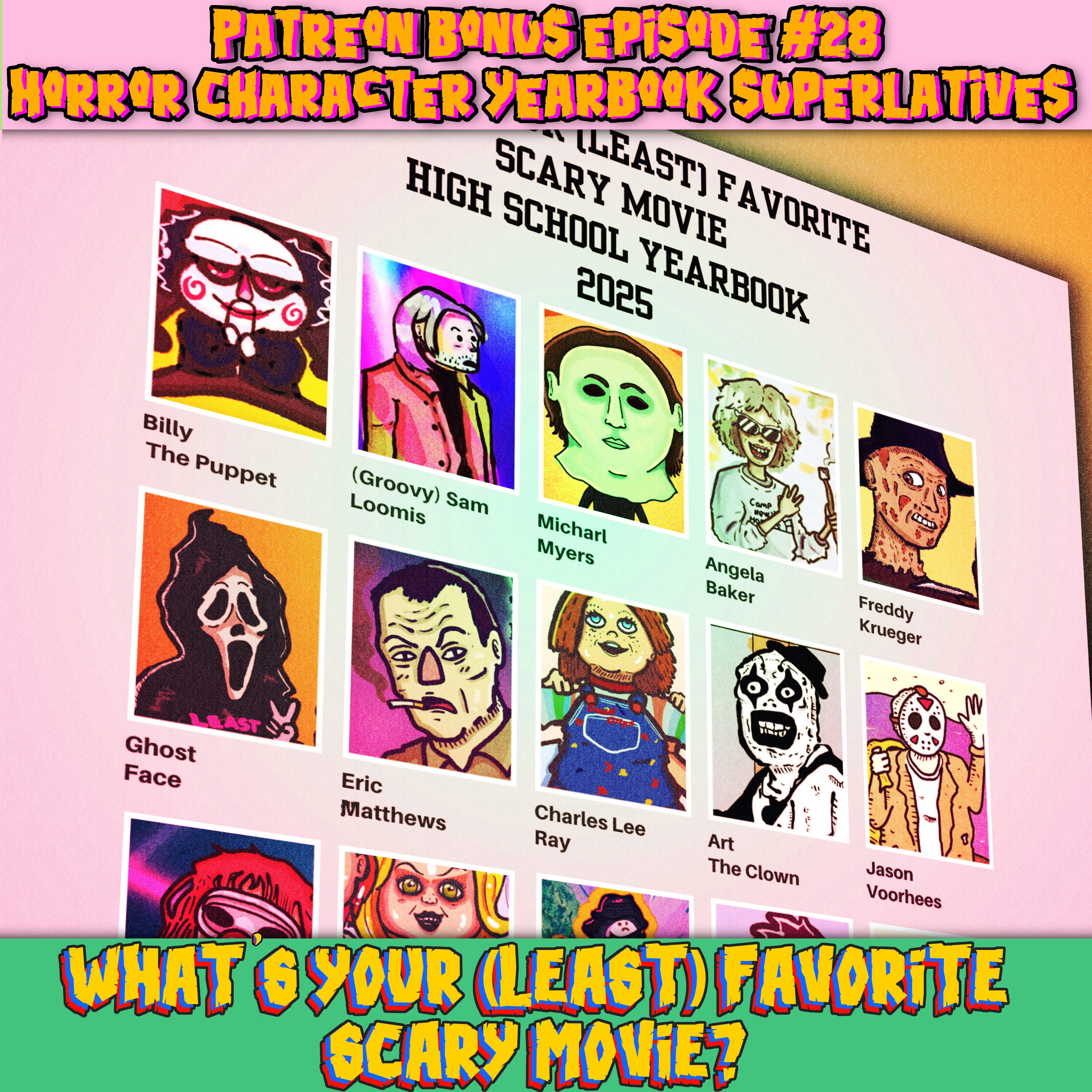 #283: Yearbook Superlatives for Horror Movie Characters