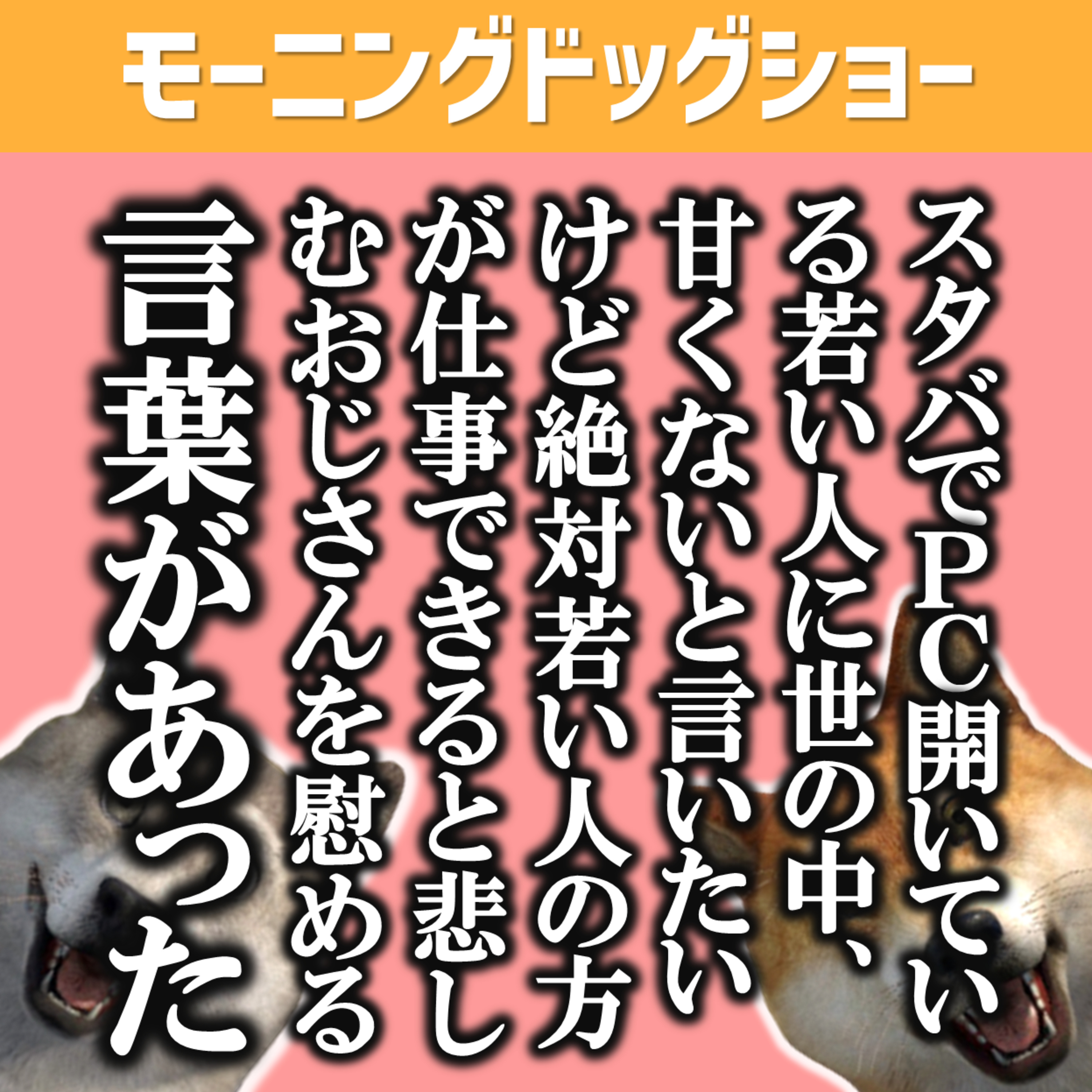 スタバでPC開いている若い人に世の中甘くないと言いたいけど絶対若い人の方が仕事できると悲しむおじさんを慰める言葉があった episode artwork