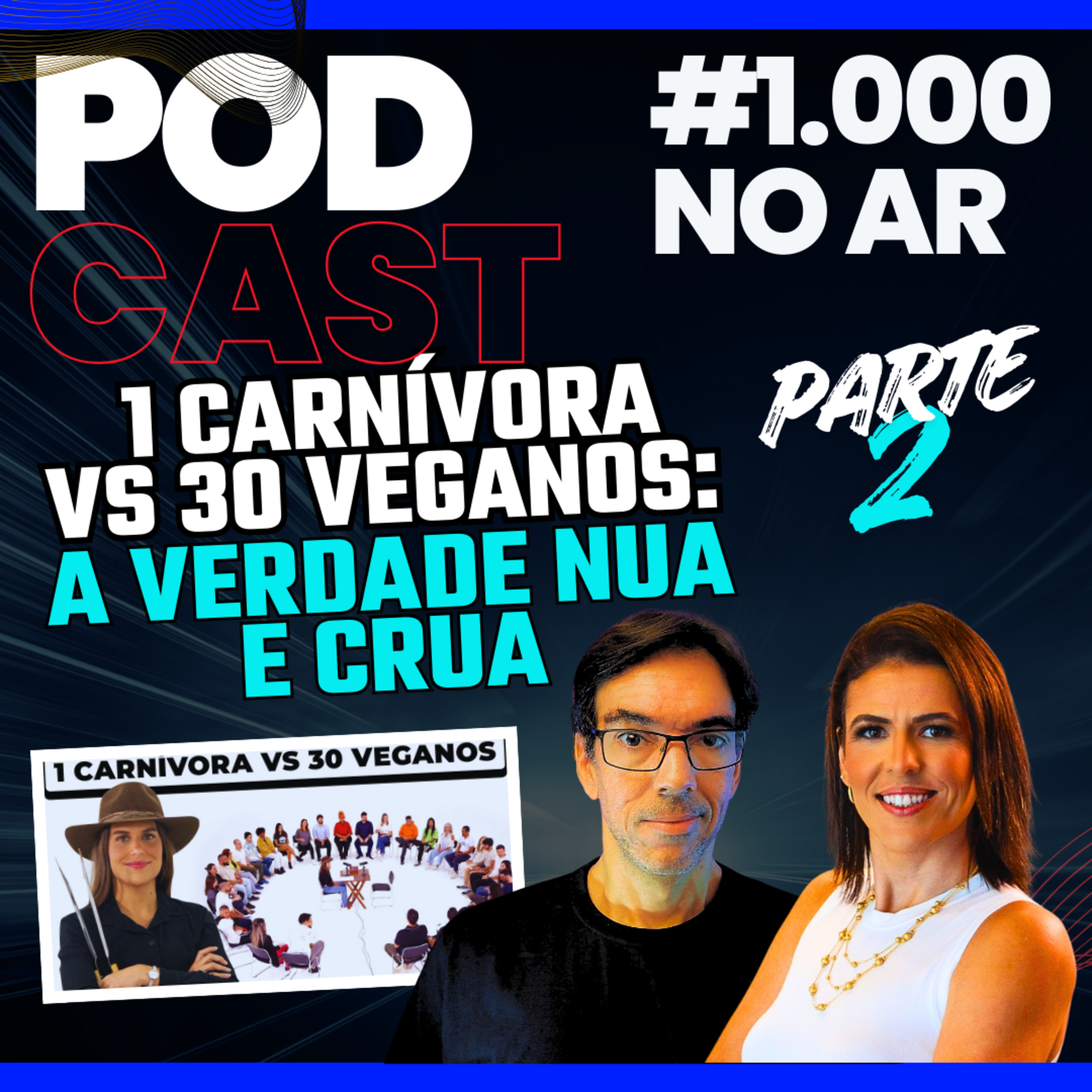 1 CARNÍVORA VS 30 VEGANOS: QUEM REALMENTE FALA A VERDADE? - PARTE 2 - Episódio #1.000