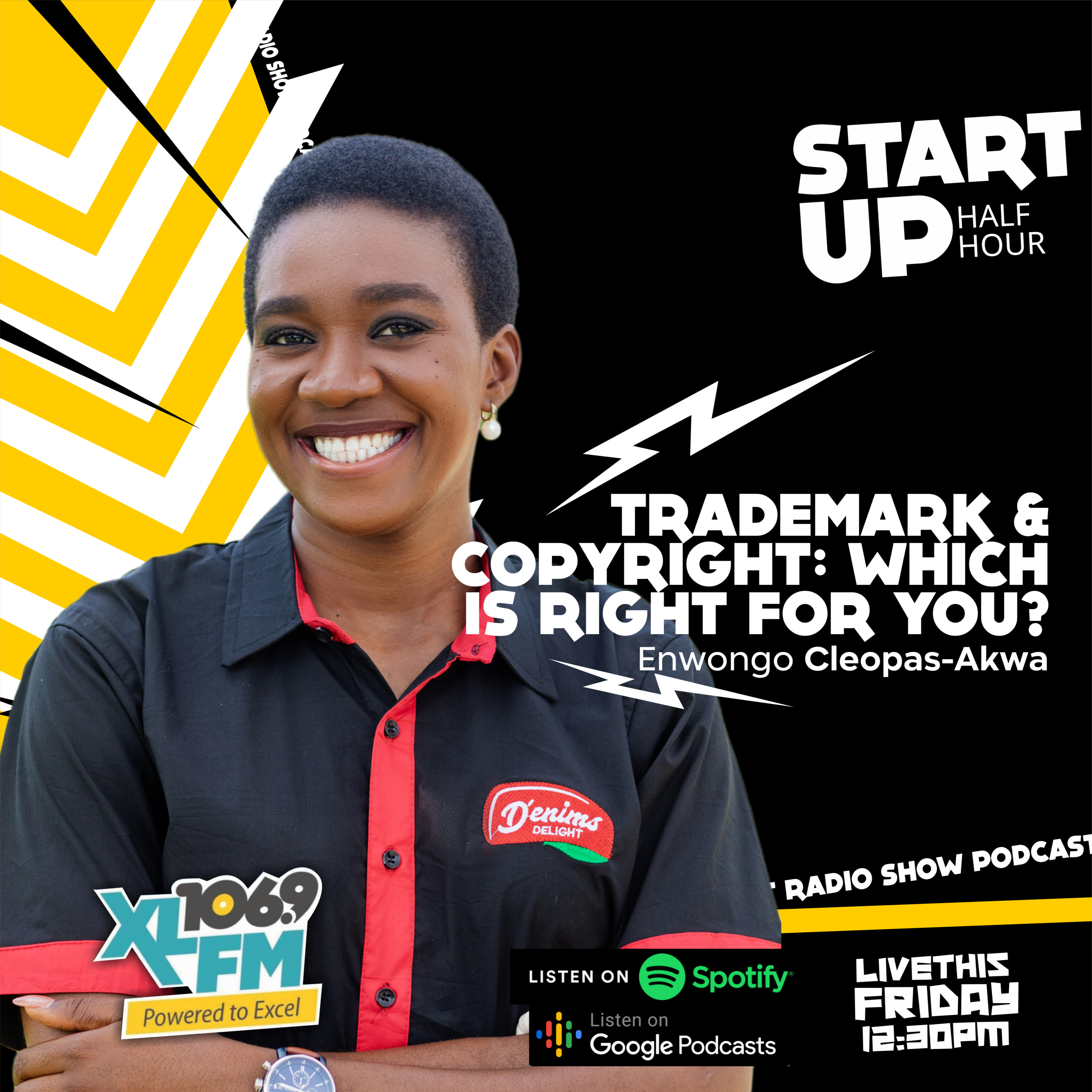 TRADEMARKS AND COPYRIGHT: WHICH IS RIGHT FOR YOU with Barr. Enwongo Cleopas-Akwa with the Host Francis Onuk episode artwork