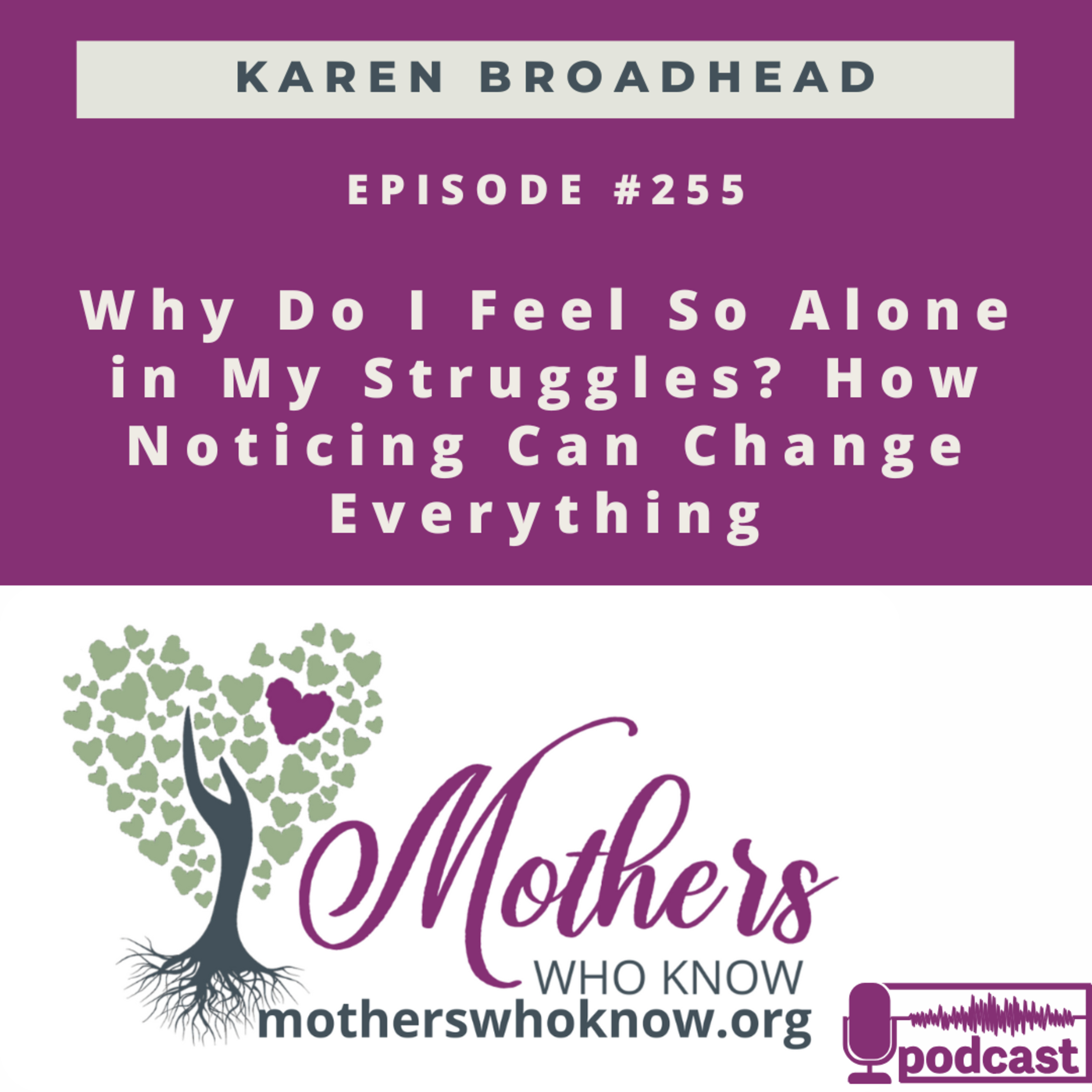 #255. Why Do I Feel So Alone in My Struggles? How Noticing Can Change Everything