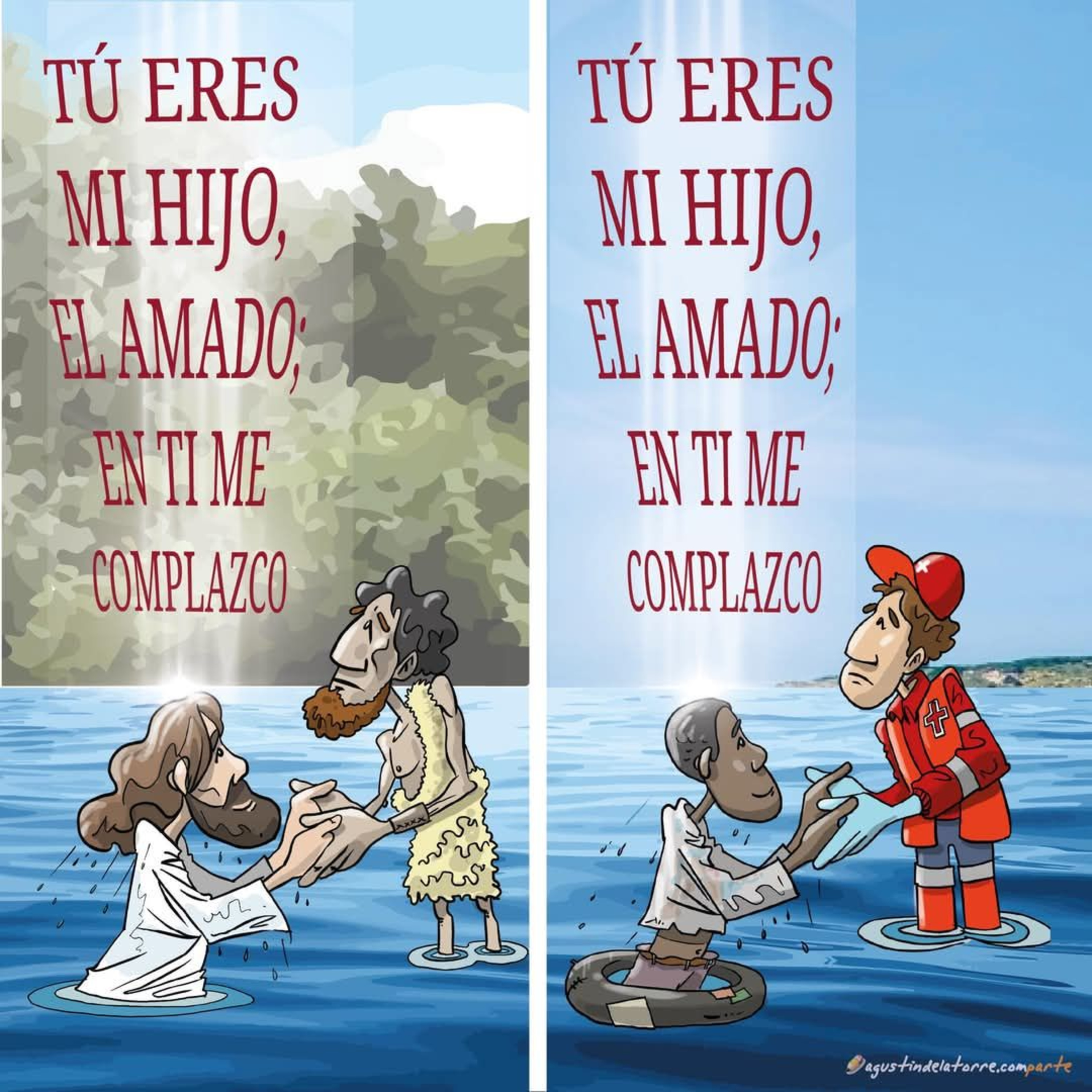 El cielo abierto. El bautismo de Jesús