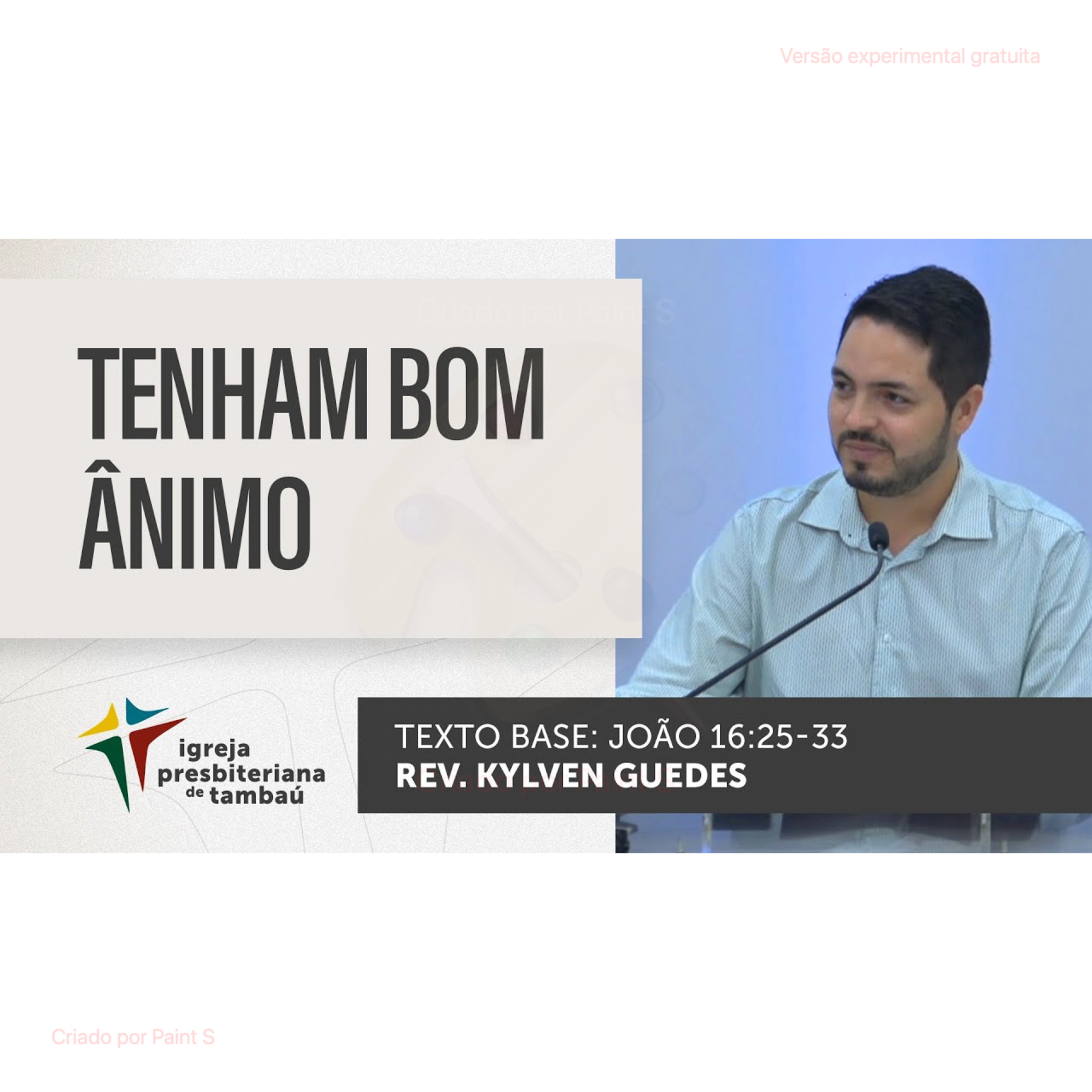 Tenham bom ânimo - Jo 16_25-33 - Por Rev. Kylven Guedes - em 16/04/2023 18h episode artwork